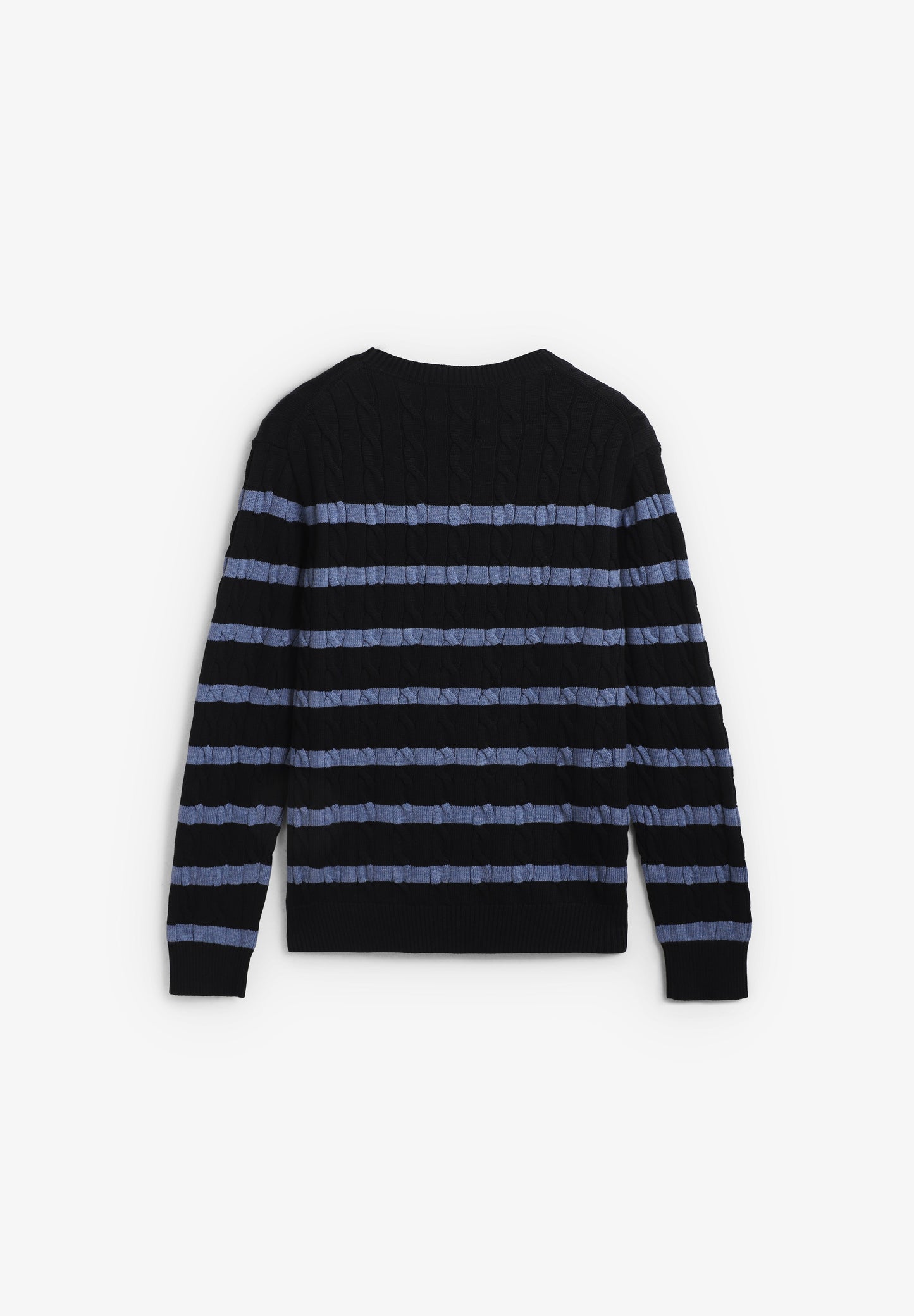 GANT | STRIPED COTTON CABLE C-NECK