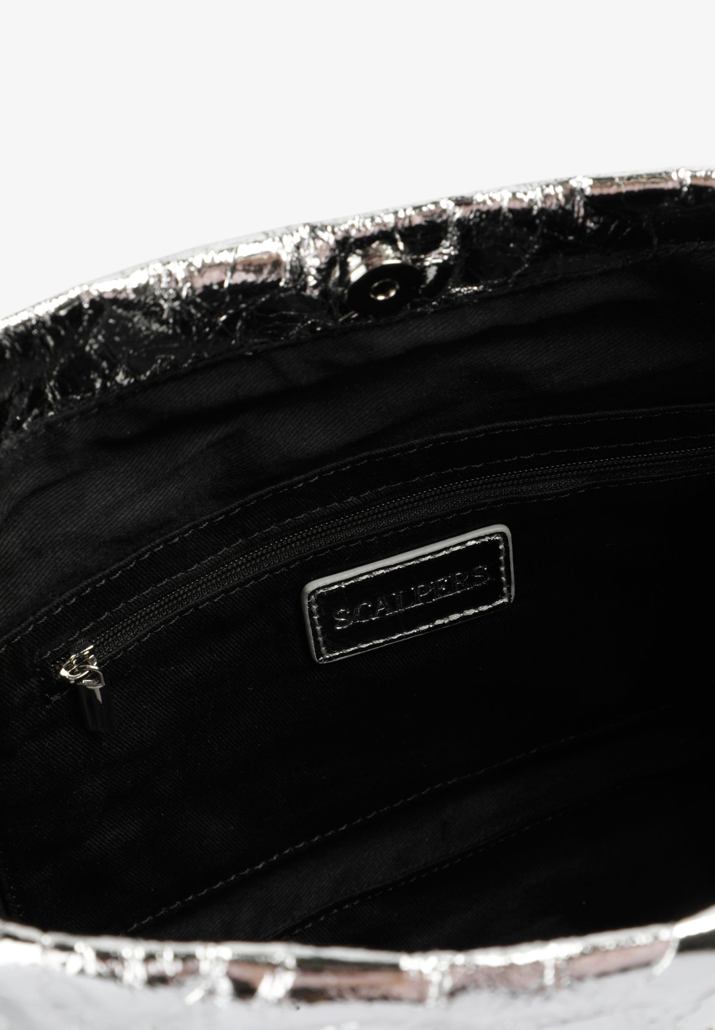 NECESSAIRE COM EFEITO DE PELE E FECHO FRANZIDO