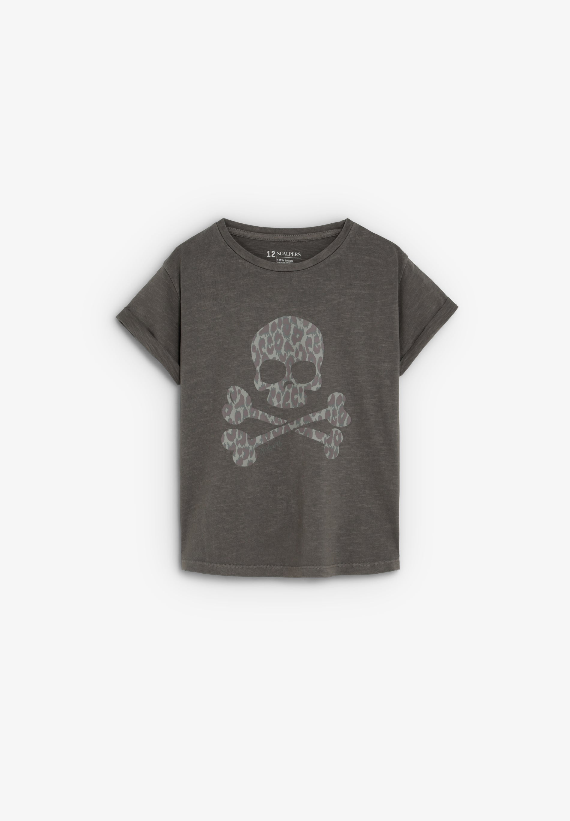 T-SHIRT COM SKULL E ESTAMPADO ANIMAL