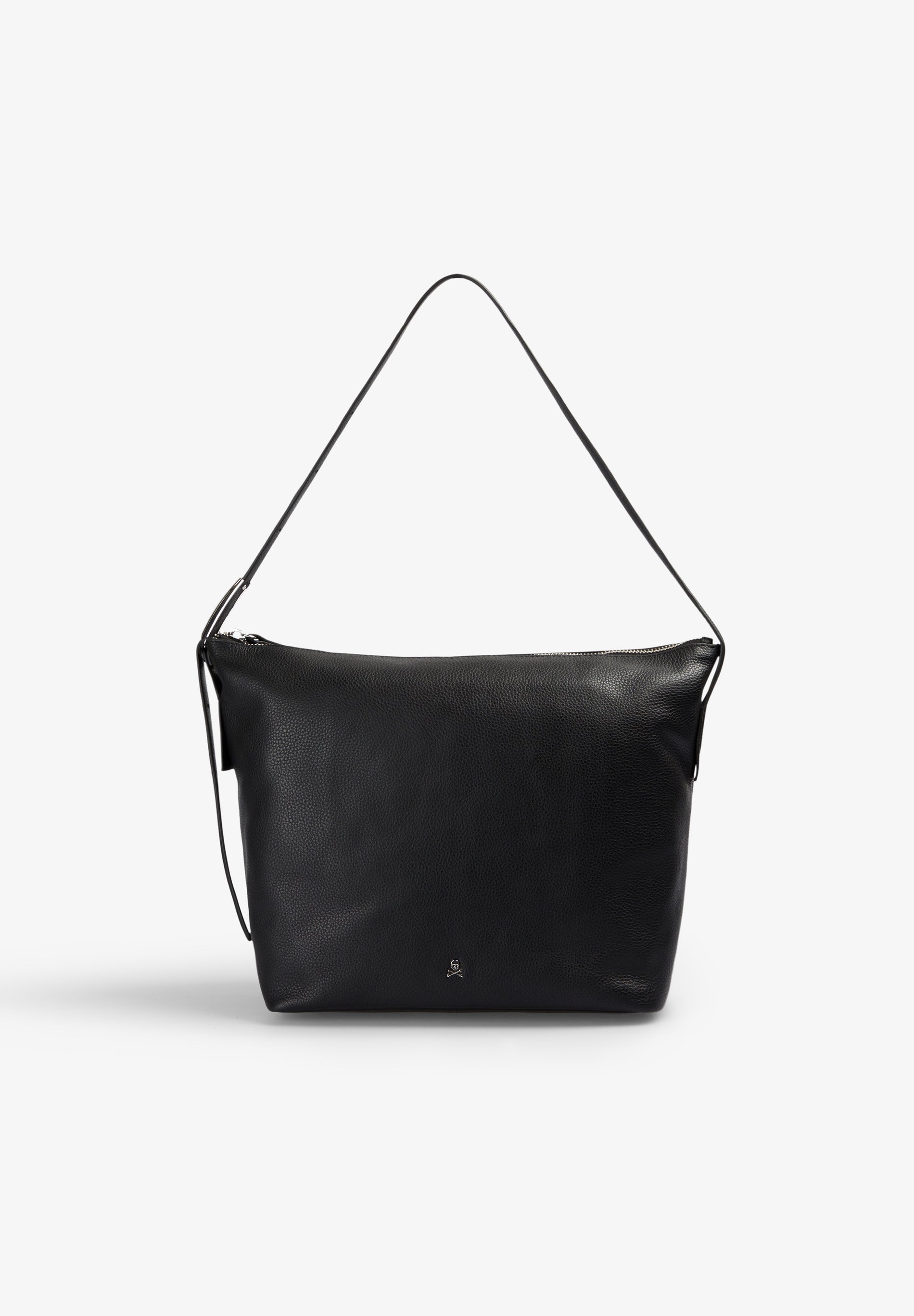 BOLSA DE OMBRO EM PELE COM PORMENOR NA ALÇA