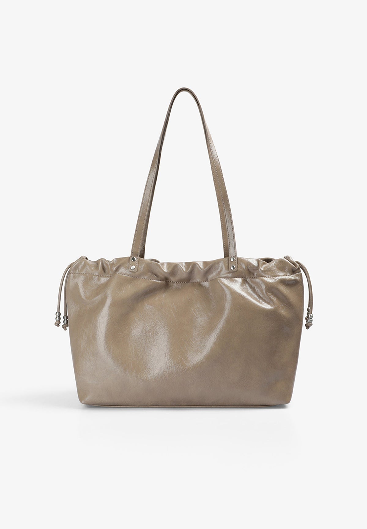 BOLSA MÉDIA EFEITO DE PELE COM FECHO FRANCIDO