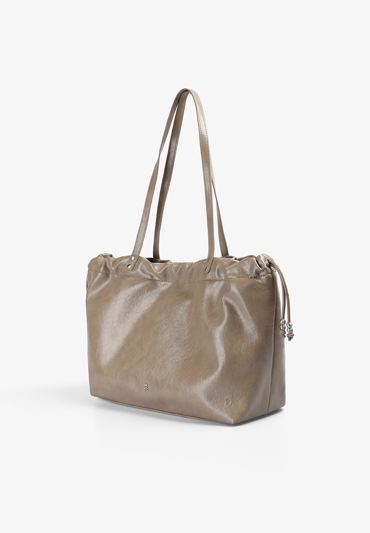 BOLSA MÉDIA EFEITO DE PELE COM FECHO FRANCIDO
