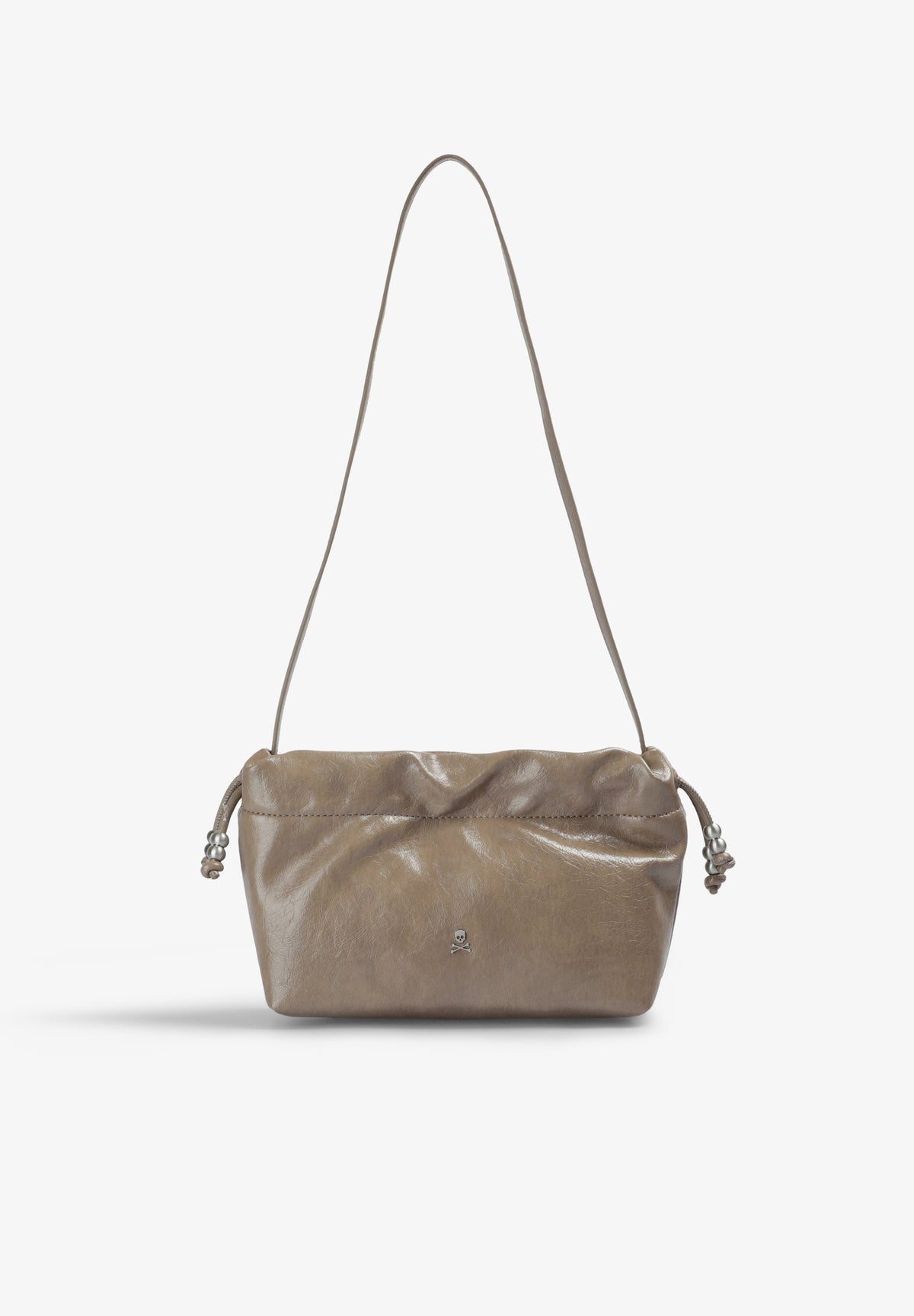 BOLSA EFEITO DE PELE COM FECHO FRANCIDO