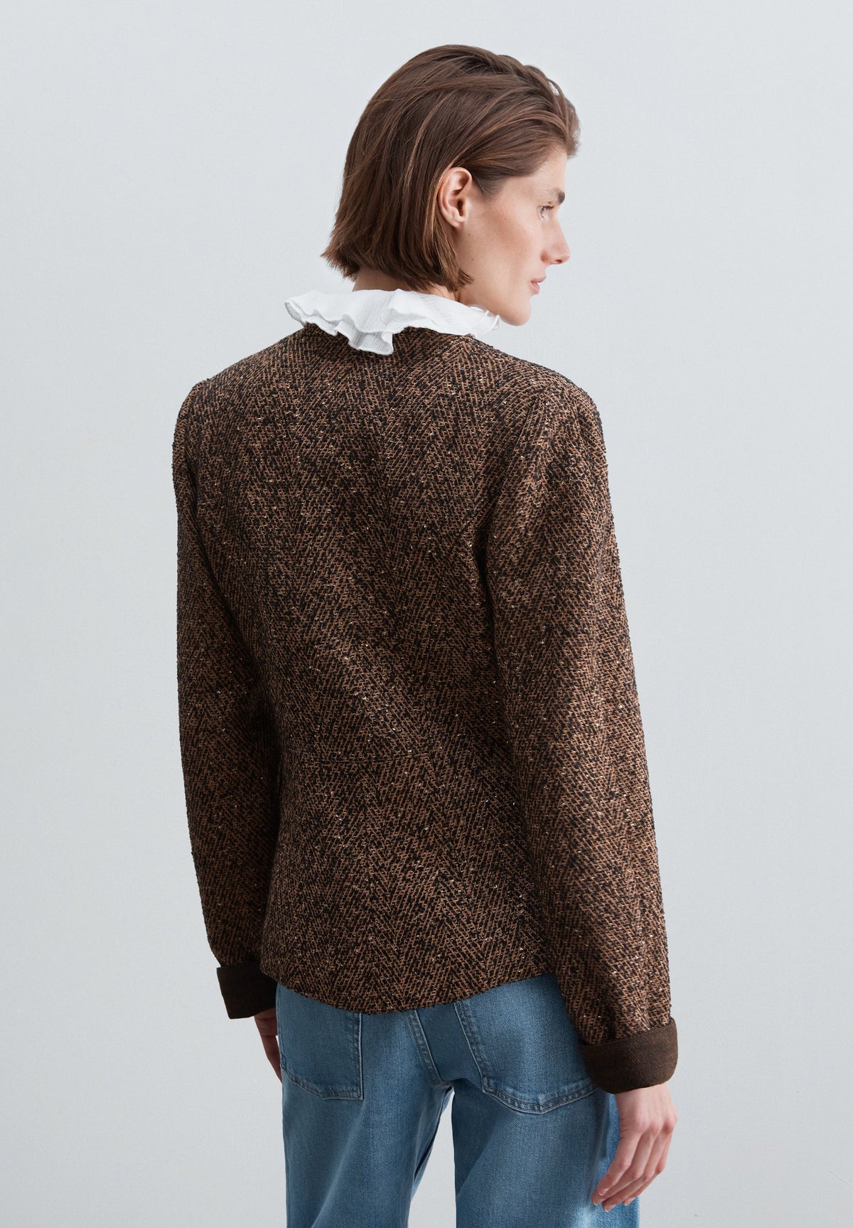 BLAZER COM LAPELAS E FIO METALIZADO