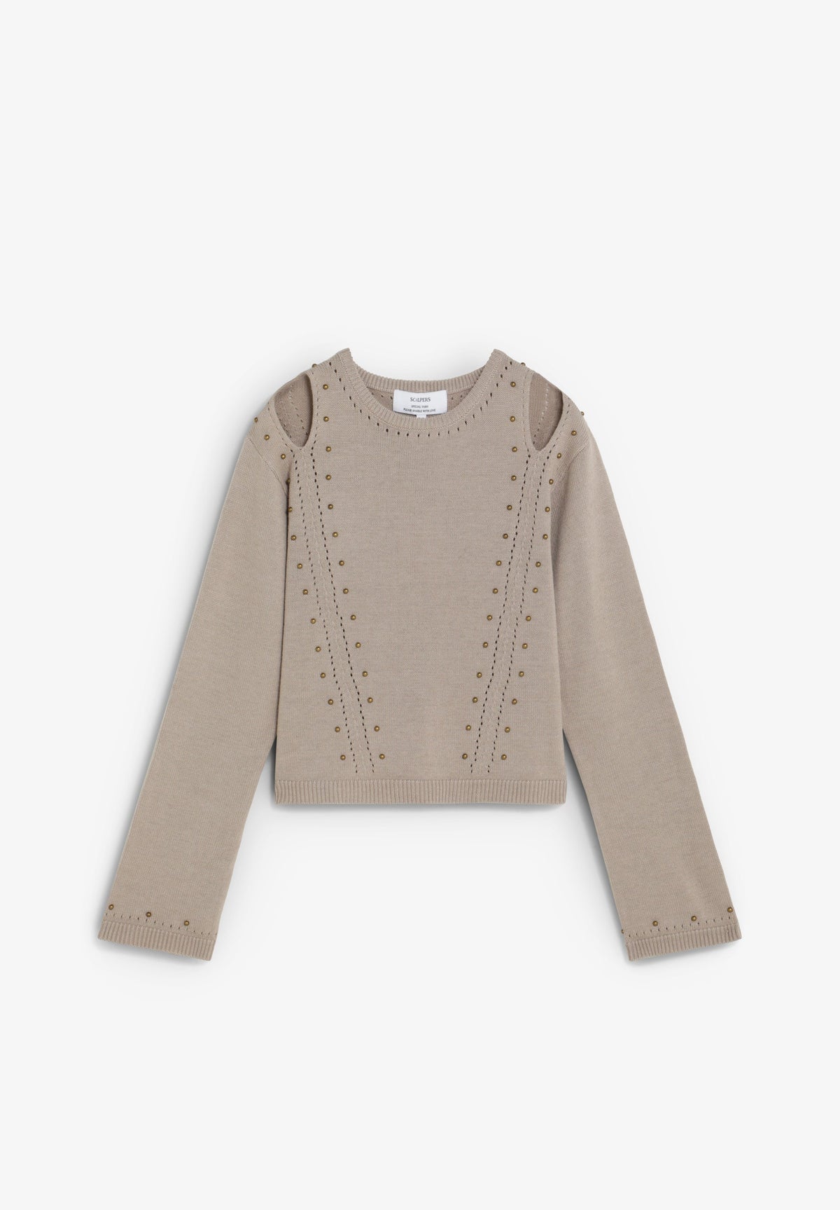 SWEATER COM CUT OUT E TACHAS
