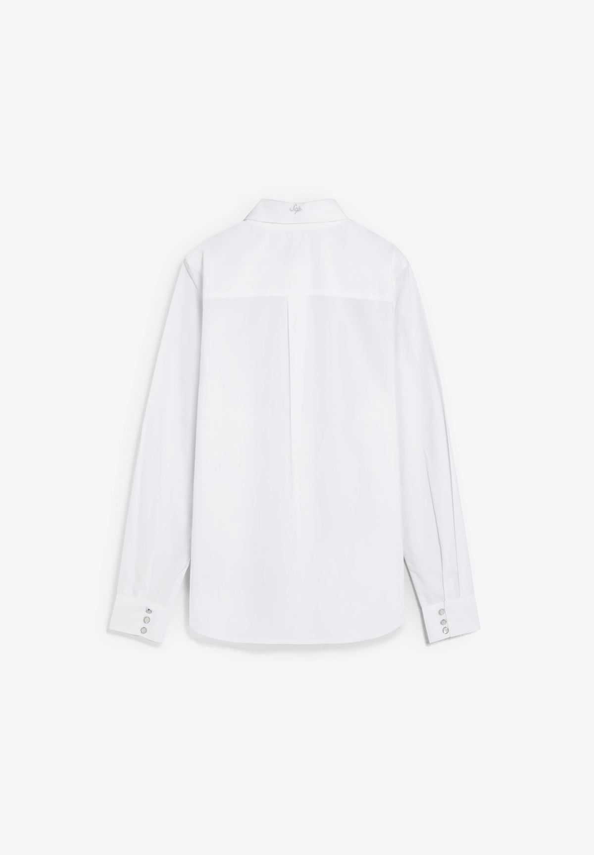 CAMISA DE POPELINA COM PORMENOR NO COLARINHO