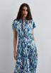 VESTIDO MIDI DE PADRÃO COM LAÇO