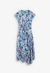 VESTIDO MIDI ESTAMPADO COM LAÇADA