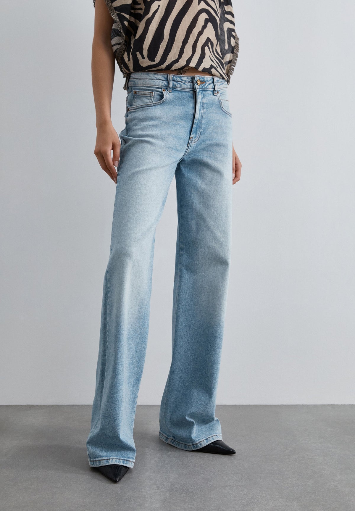 CALÇAS DENIM MID WAIST
