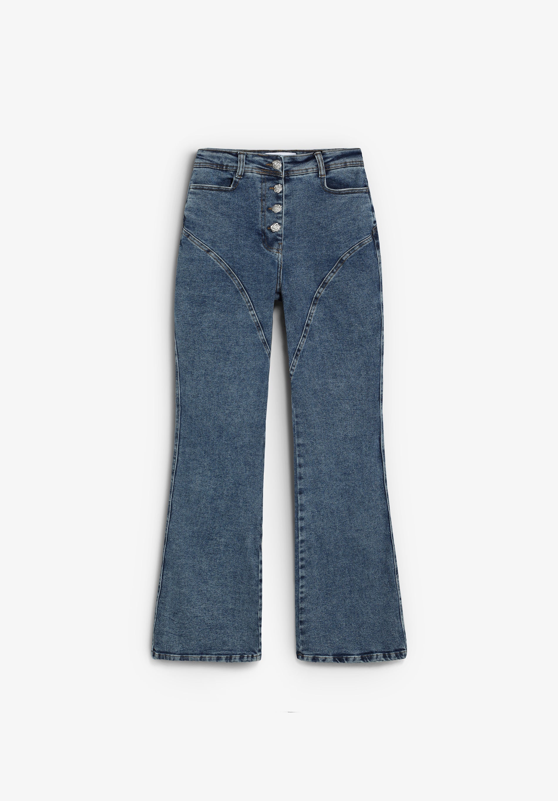 JEANS BOOTCUT E CINTURA SUBIDA