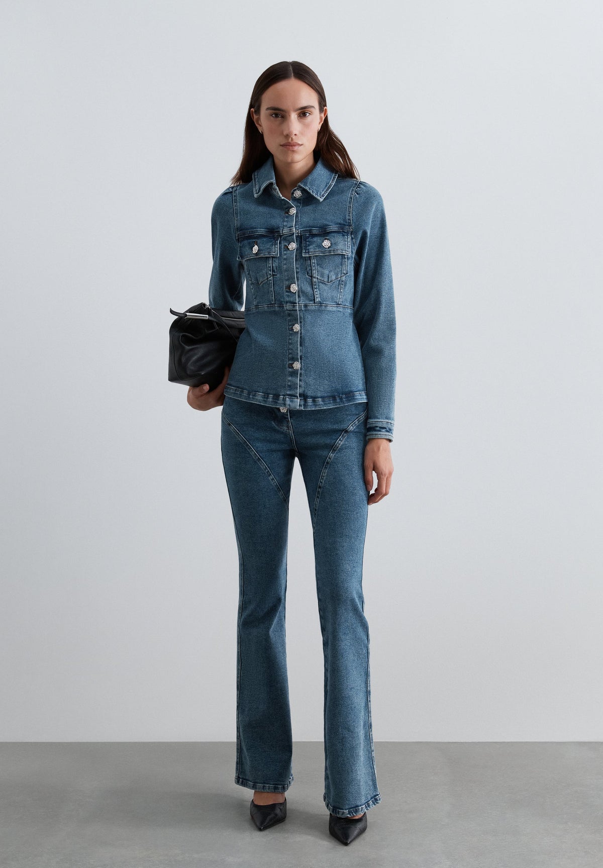 CAMISA DENIM COM CINTO