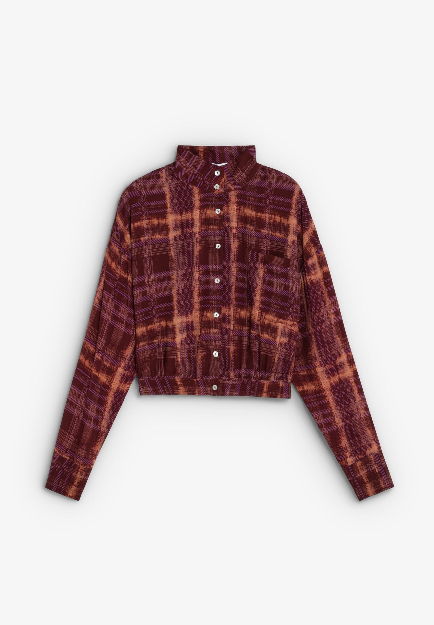 CAMISA COM PADRÃO DE GOLA ALTA