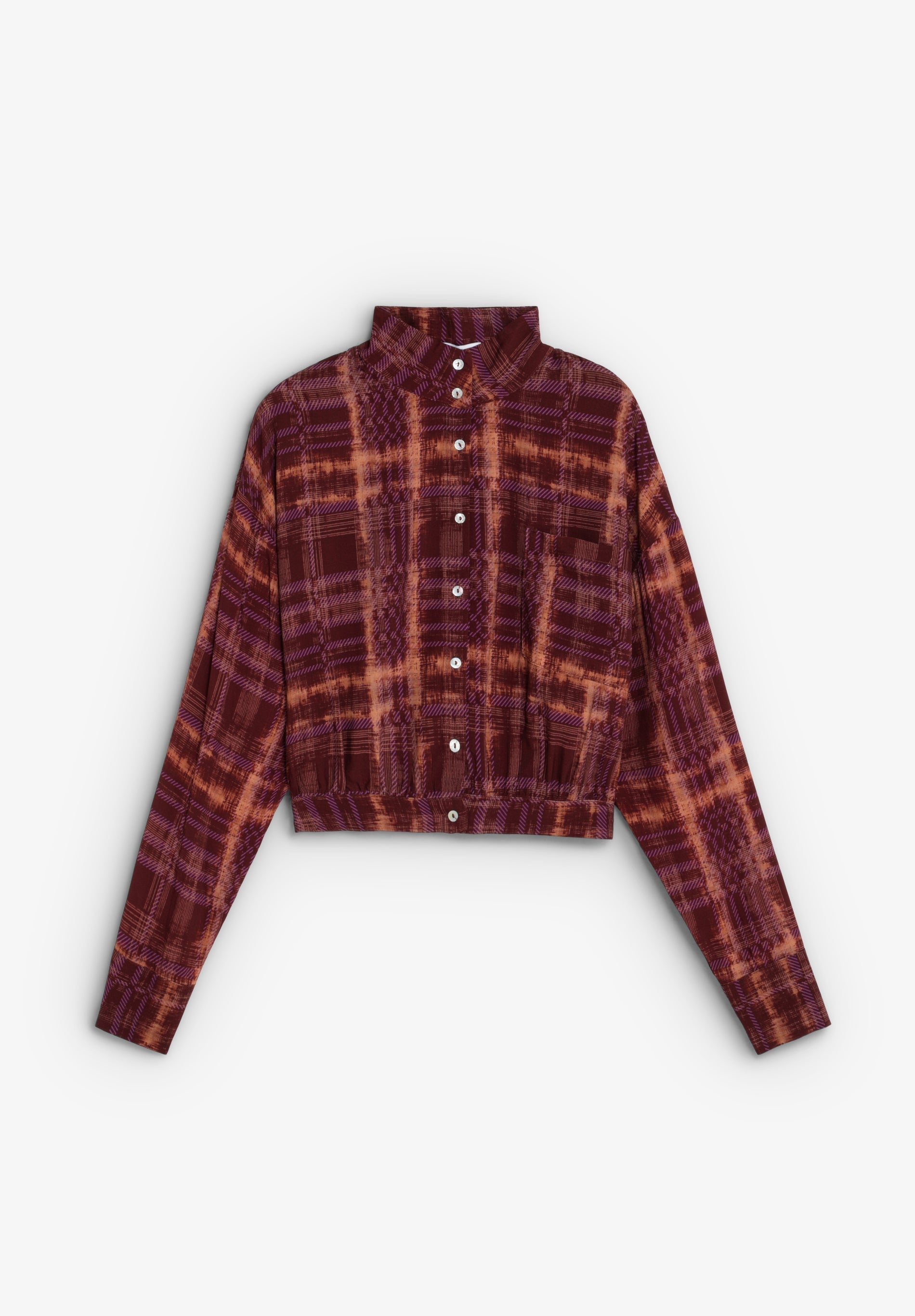 CAMISA COM PADRÃO DE GOLA ALTA