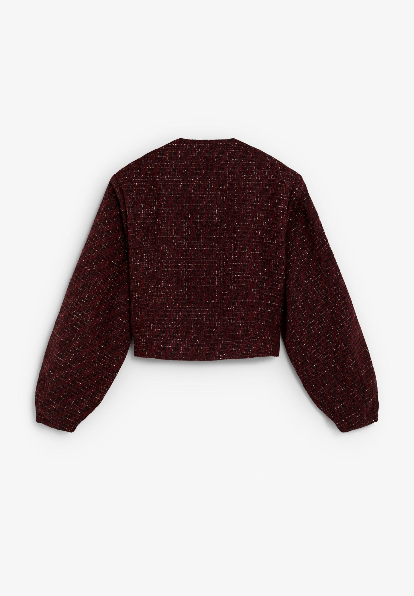 CASACO TWEED COM FIO METALIZADO