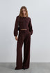 CALÇAS TWEED WIDE LEG