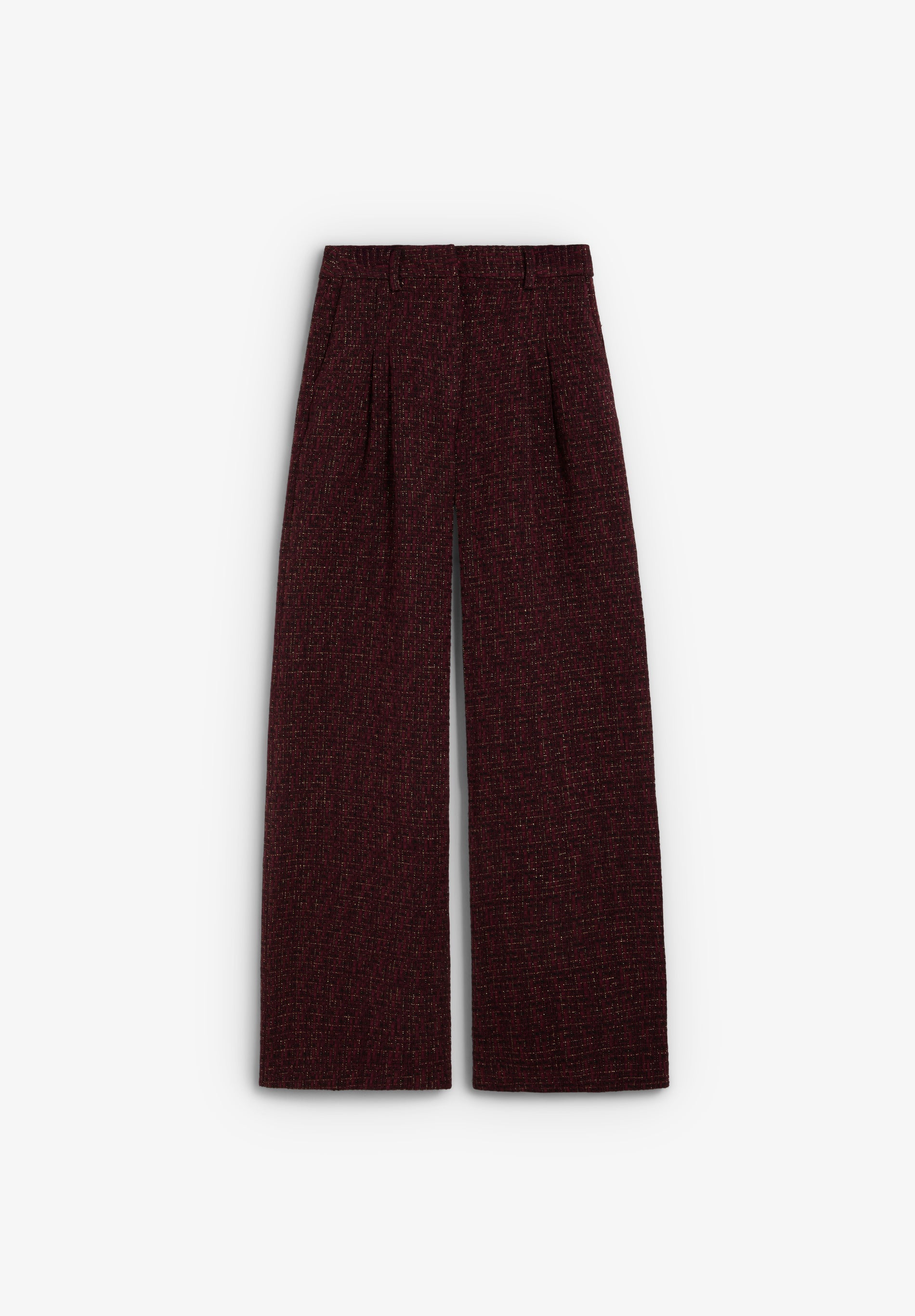 CALÇAS TWEED WIDE LEG