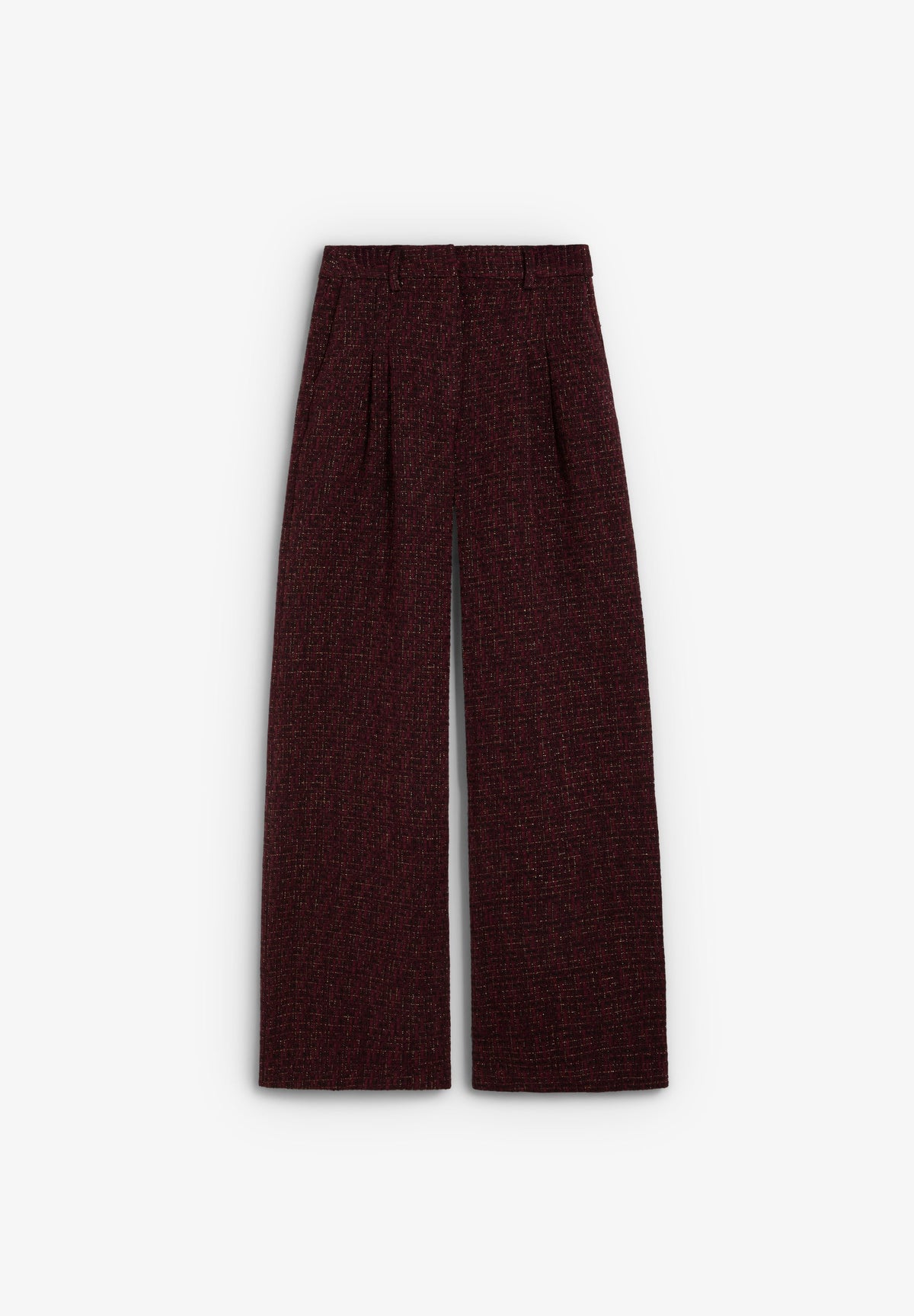 CALÇAS TWEED WIDE LEG