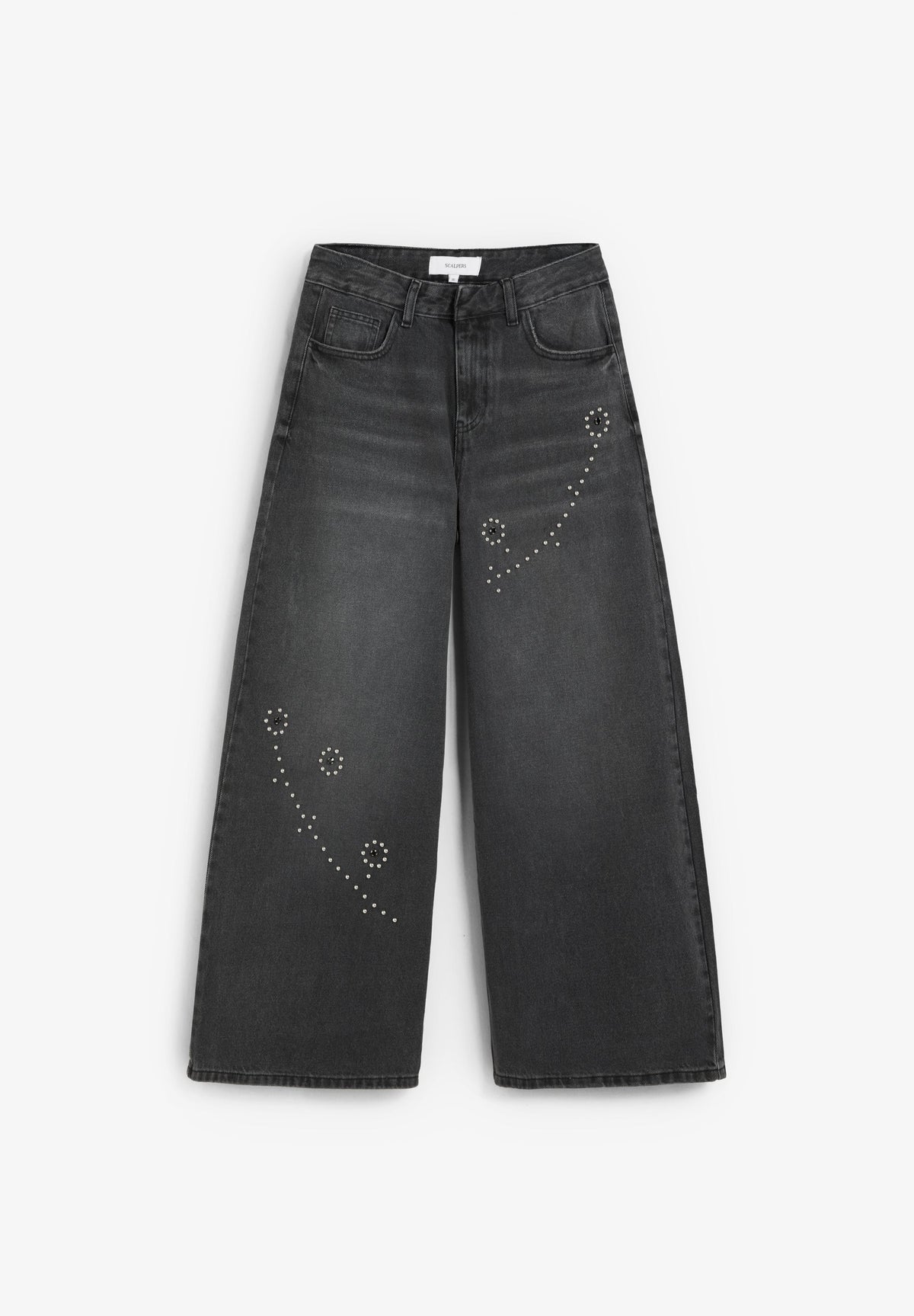 JEANS CULOTTES COM TACHAS
