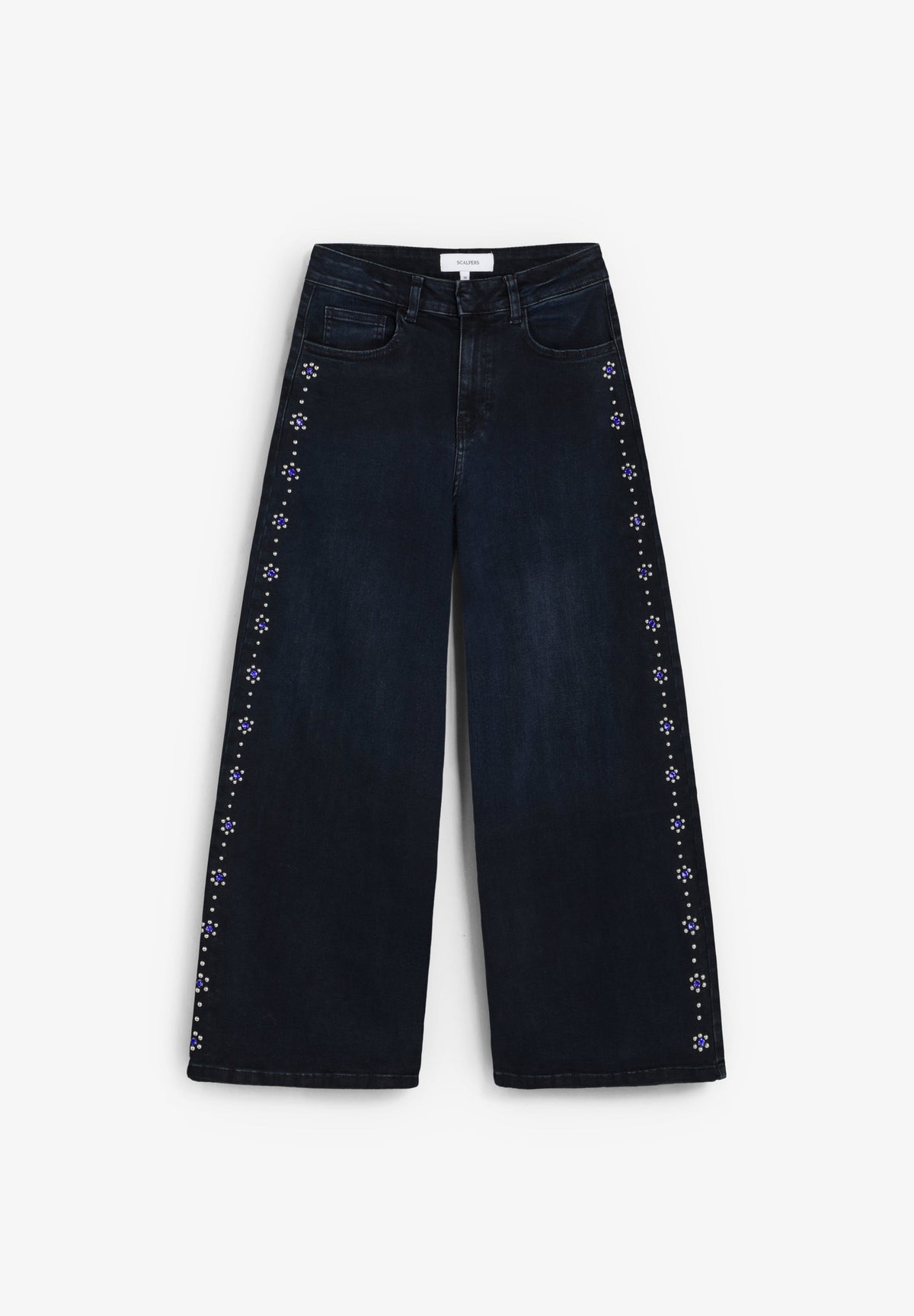 JEANS CULOTTES COM TACHAS