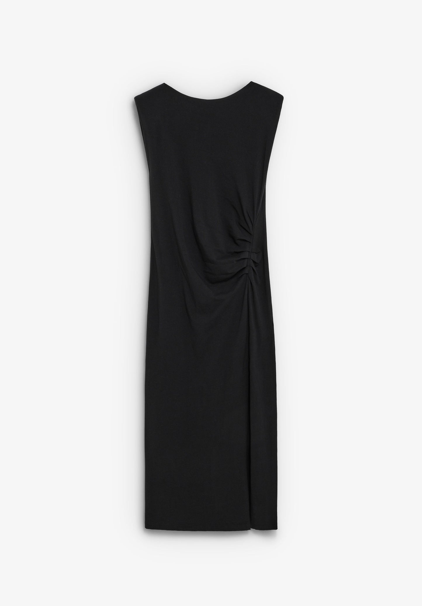VESTIDO MIDI COM DRAPEADO LATERAL
