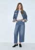 CARDIGAN DENIM COM PADRÃO ÉTNICO