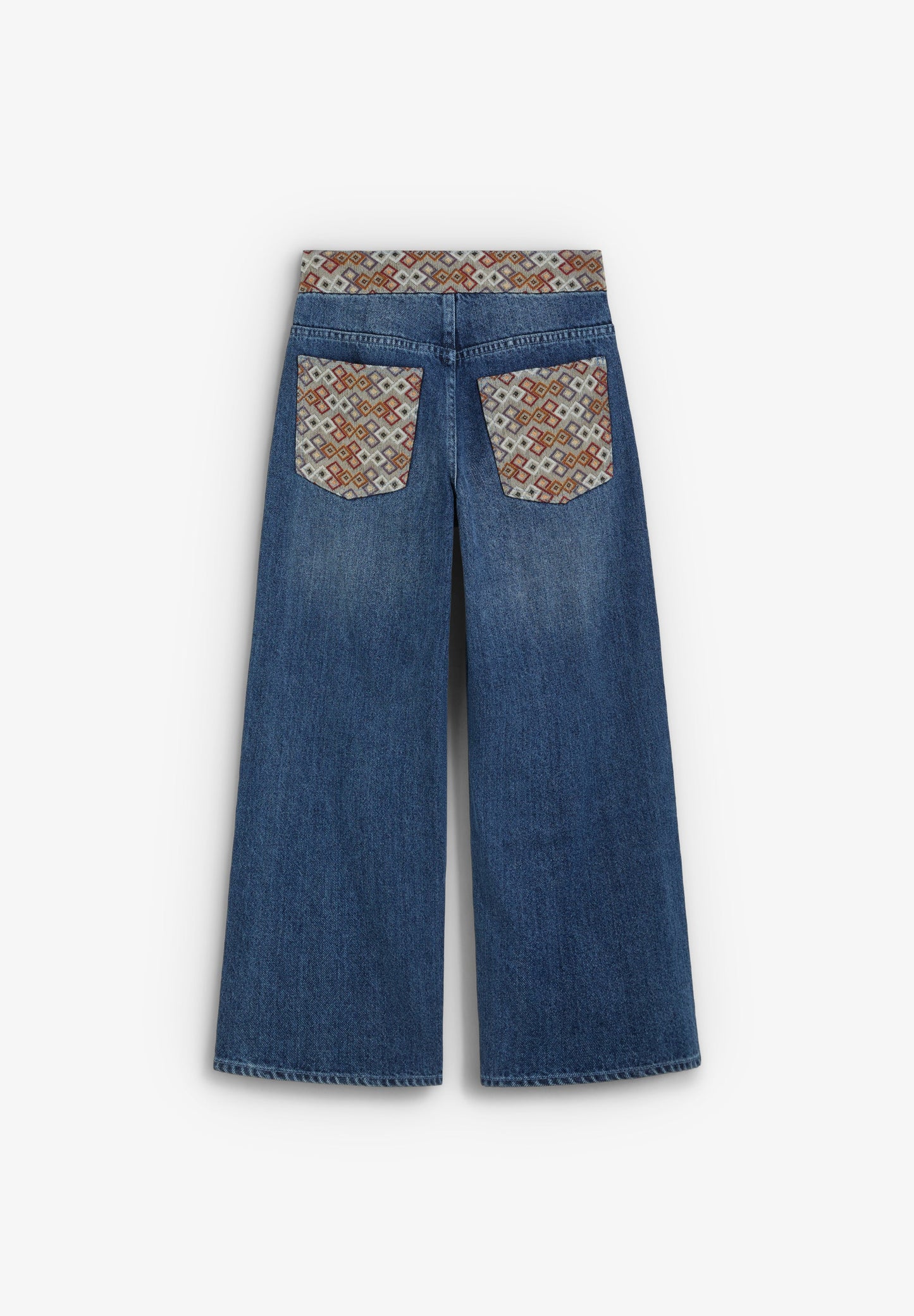 CALÇAS DE GANGA CULOTTE COM ESTAMPADO ÉTNICO