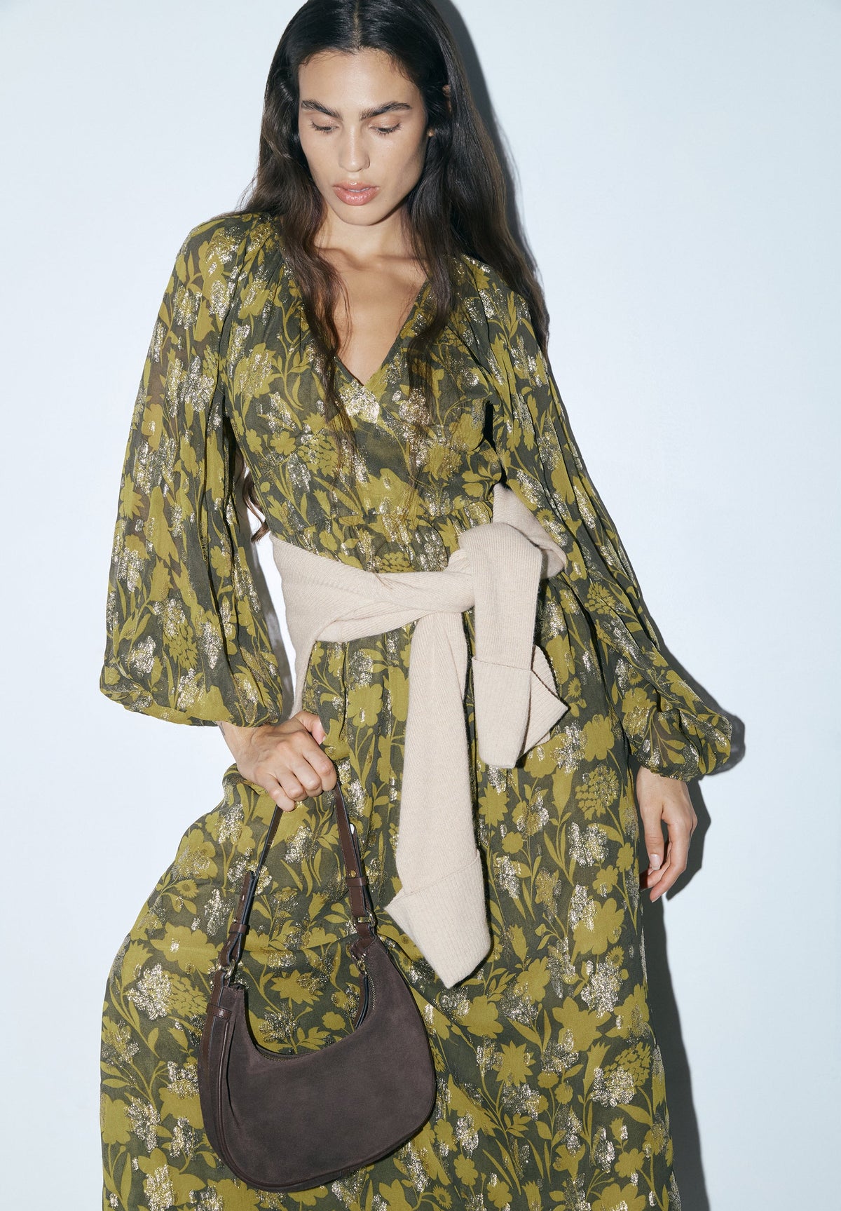 VESTIDO LUREX PADRÃO FLORAL