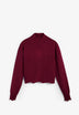 SWEATER CANELADA DE GOLA ALTA