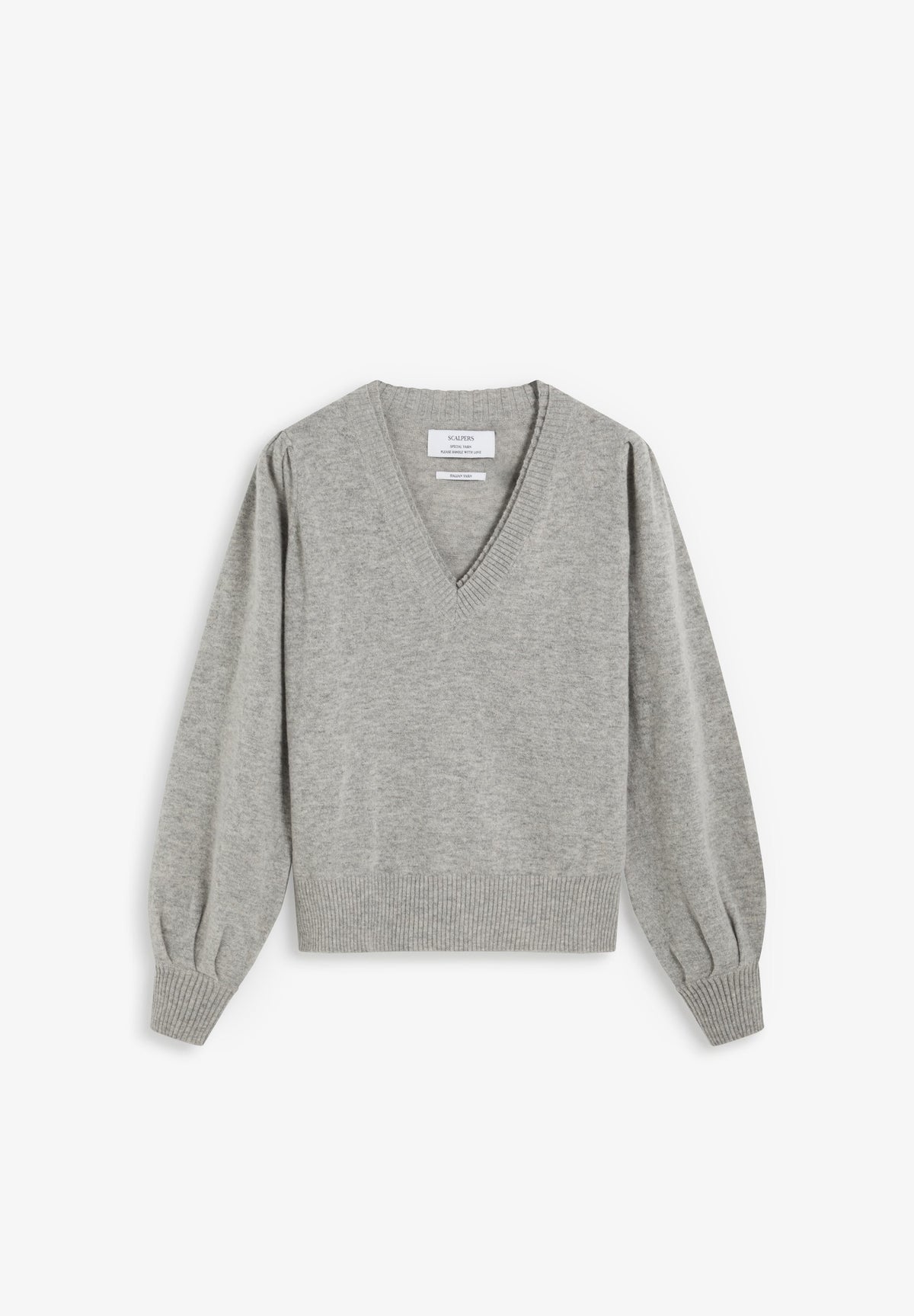 SWEATER DE LÃ COM DECOTE EM V