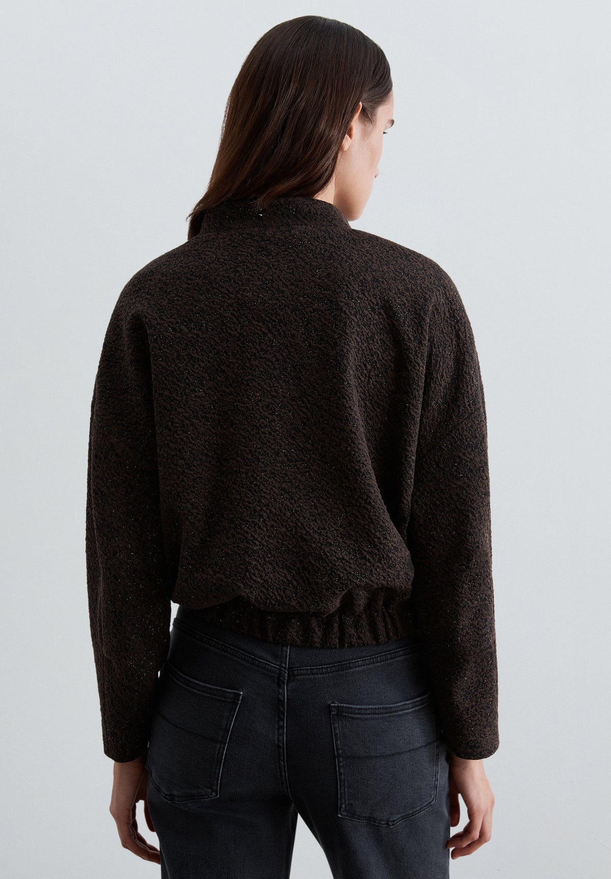 CARDIGAN BOMBER FIO METALIZADO