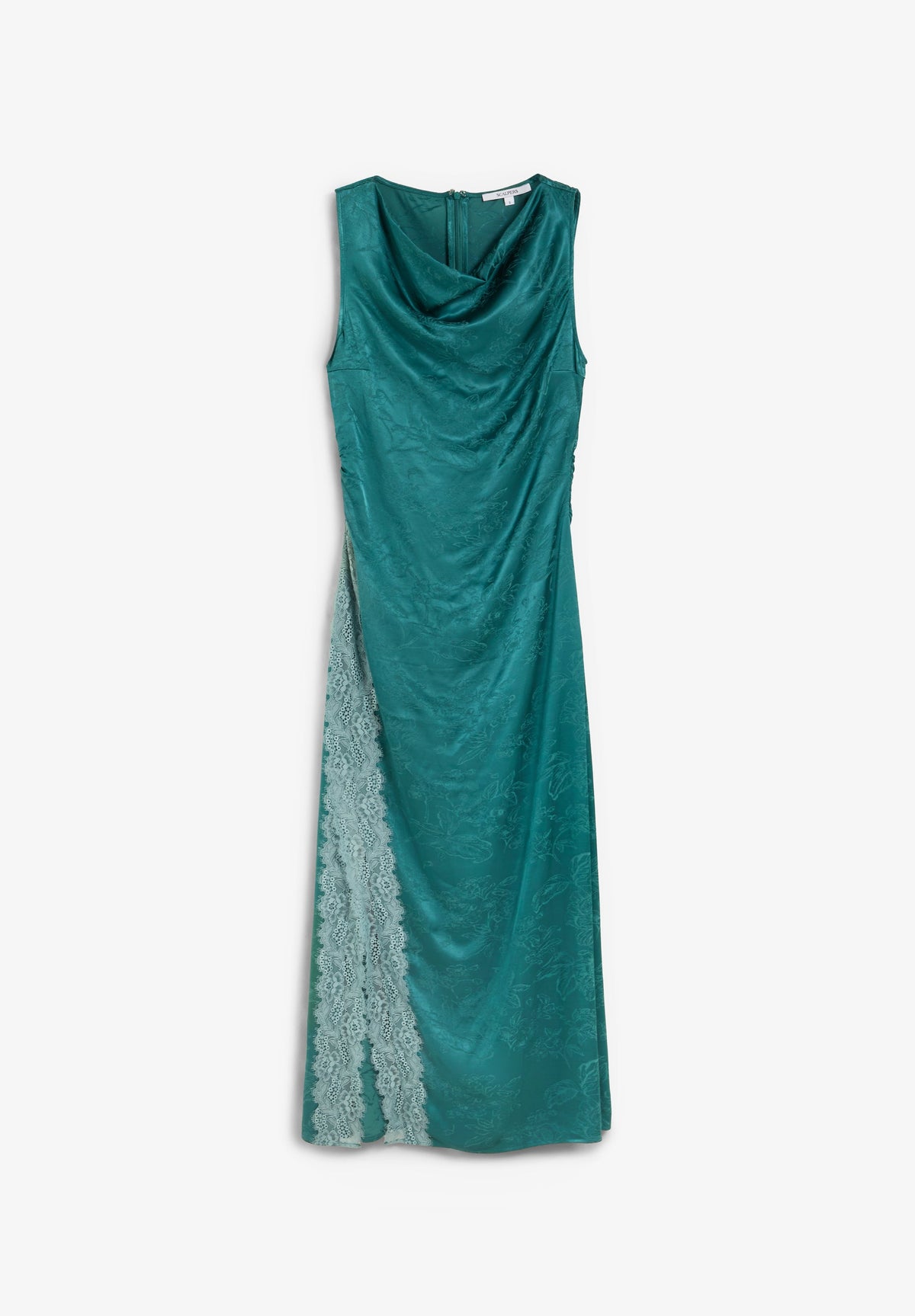 VESTIDO JACQUARD COM RENDA