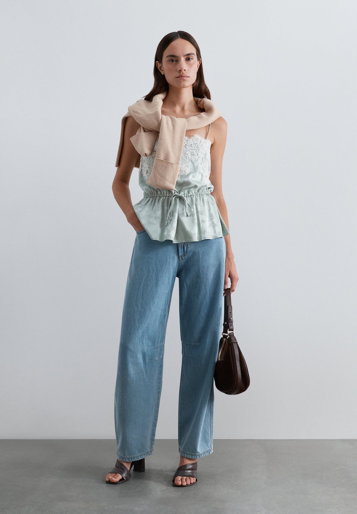 TOP JACQUARD COM RENDA