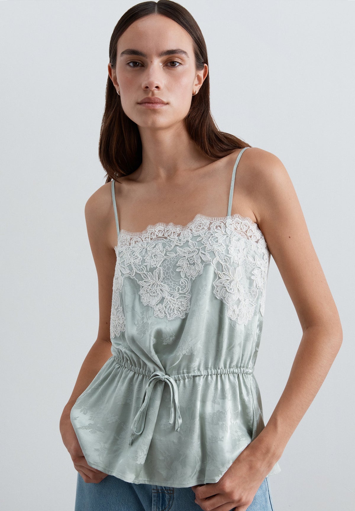 TOP JACQUARD COM RENDA