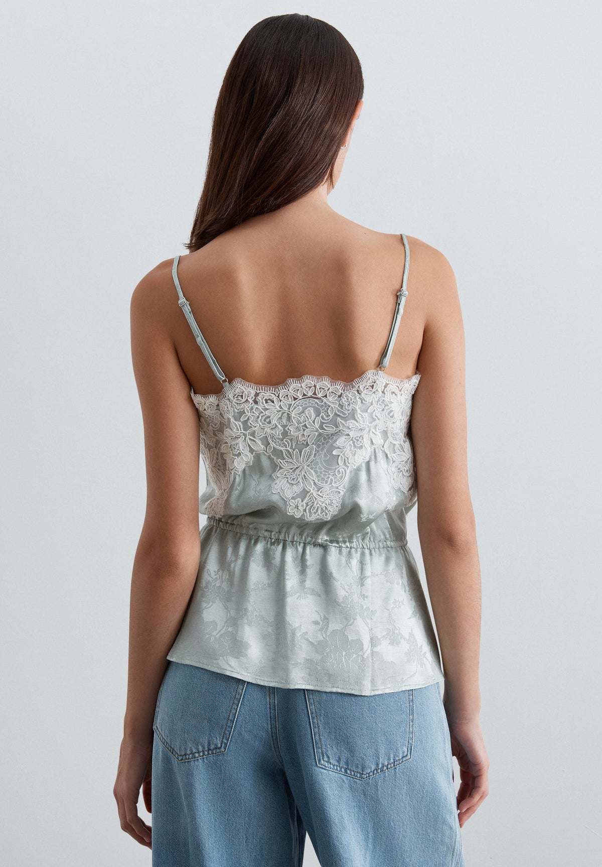 TOP JACQUARD COM RENDA