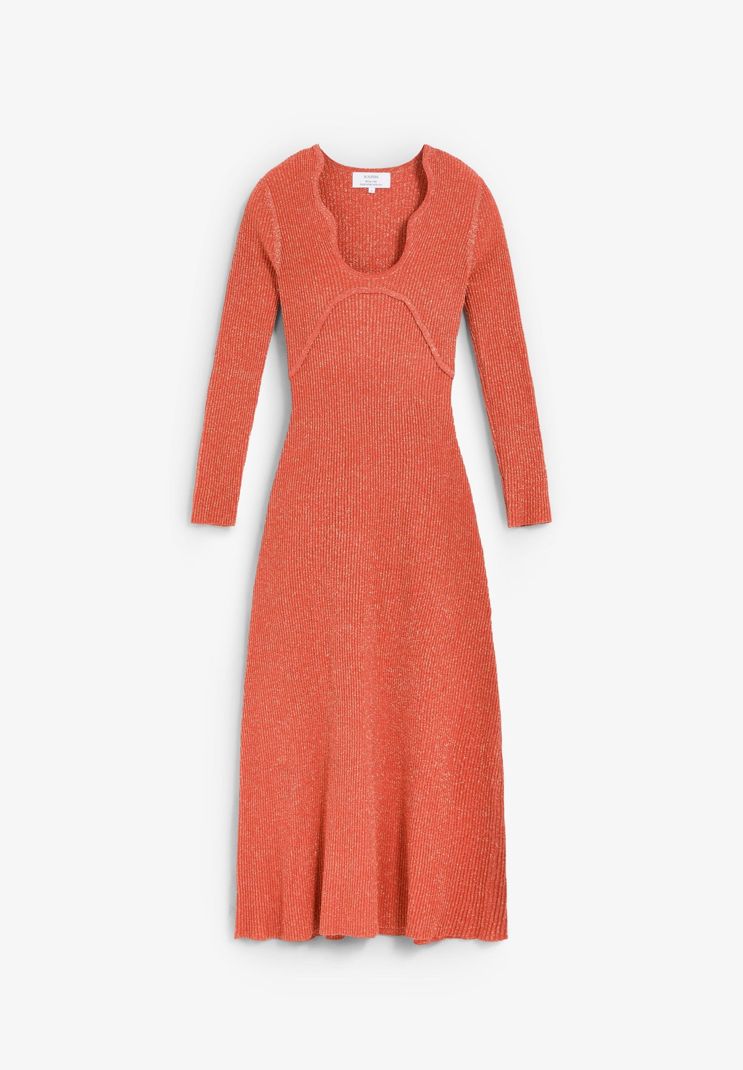 VESTIDO MIDI DE MALHA COM LÚREX