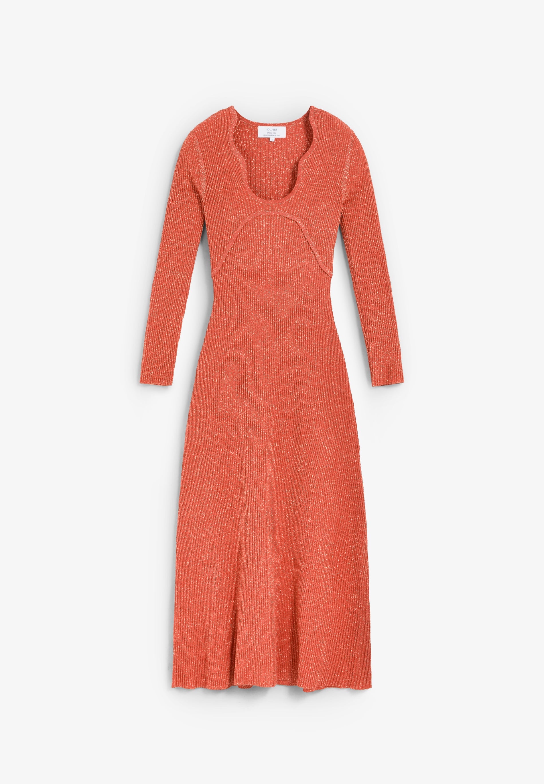 VESTIDO DE MALHA COM FIO METALIZADO