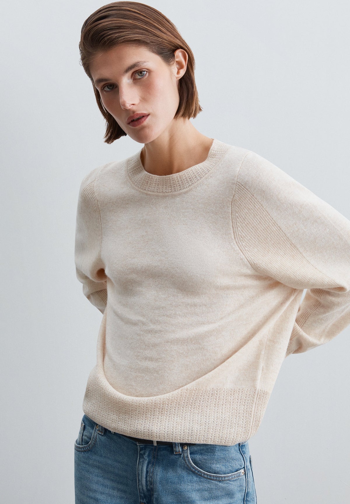 SWEATER COM PORMENOR CANELADO