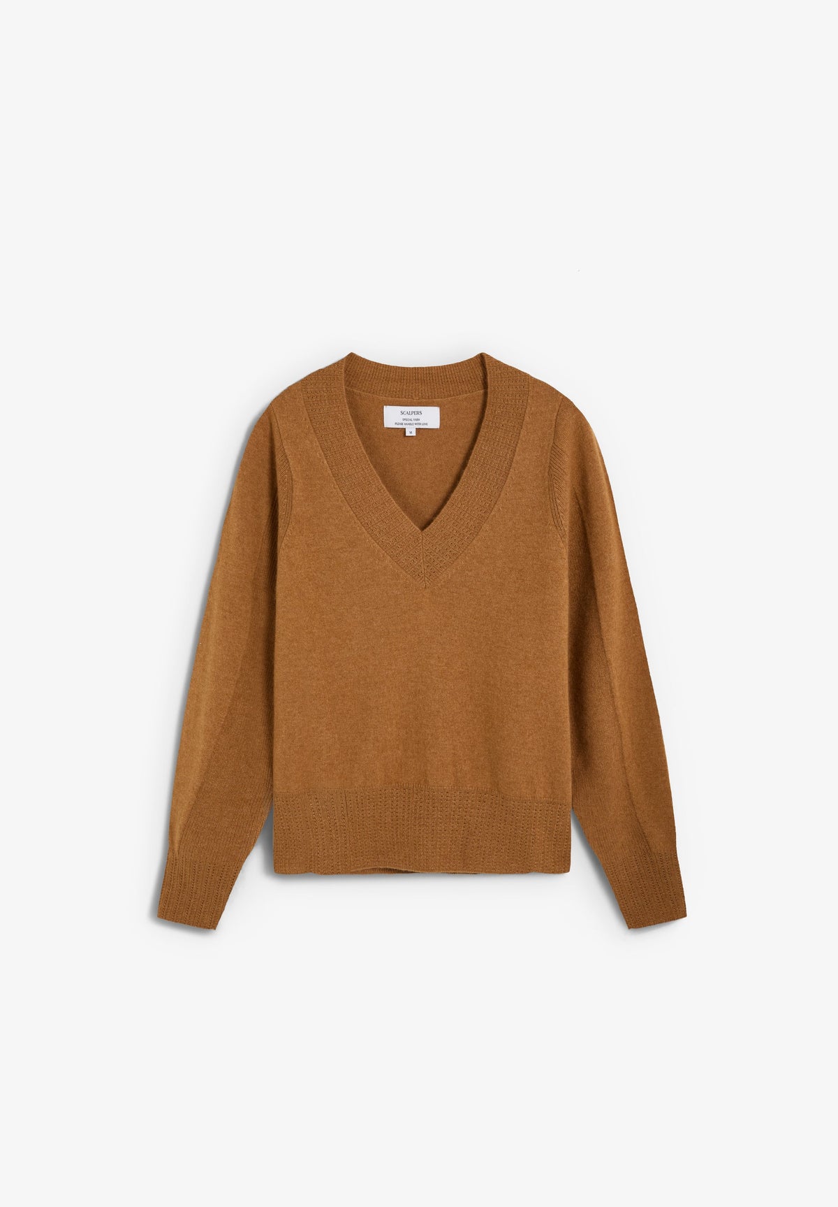SWEATER COM DECOTE EM V CANELADA