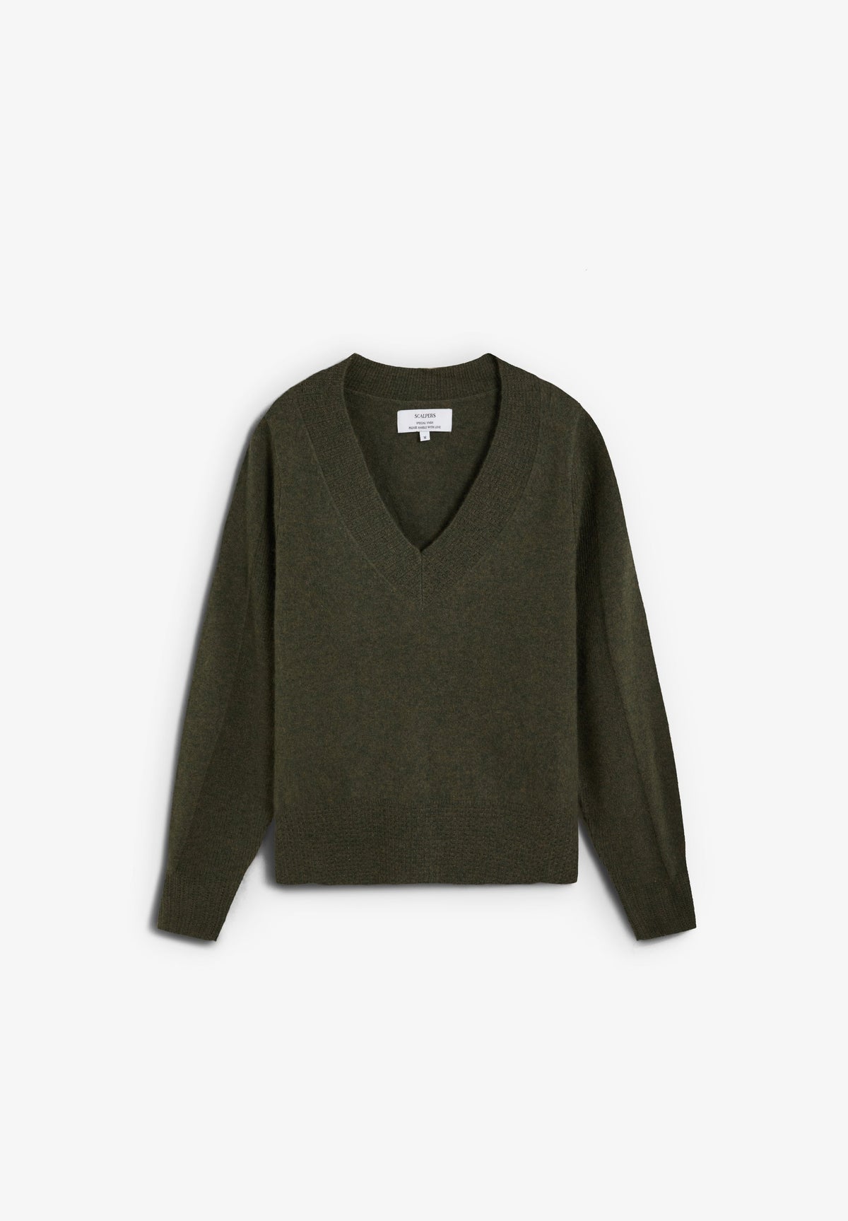 SWEATER COM DECOTE EM V CANELADA