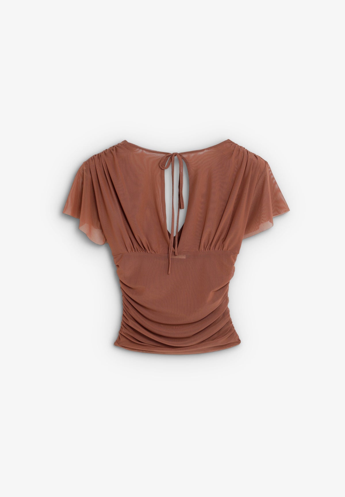 TOP MESH COM DECOTE EM V