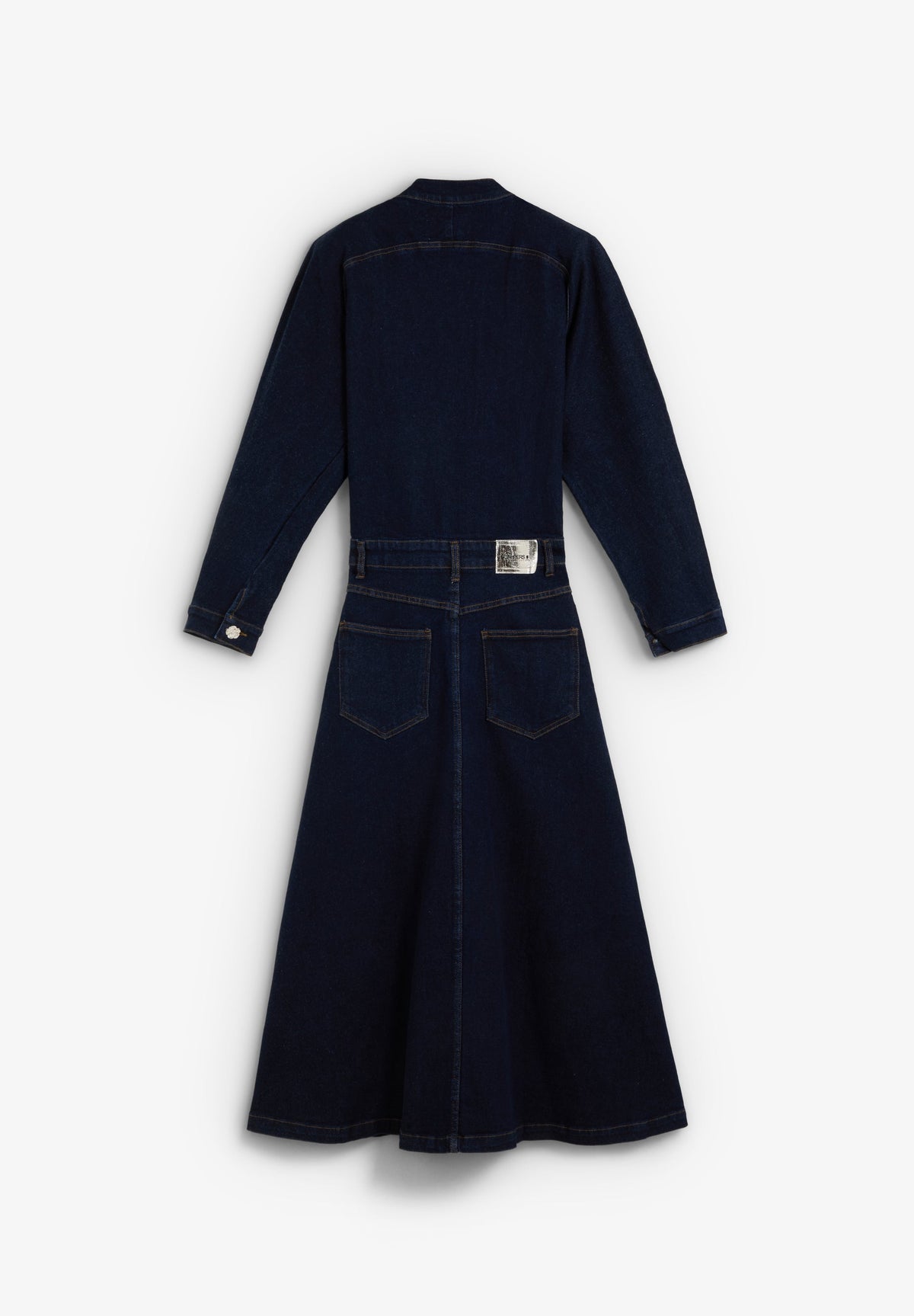 VESTIDO DENIM COM MANGAS VOLUMOSAS