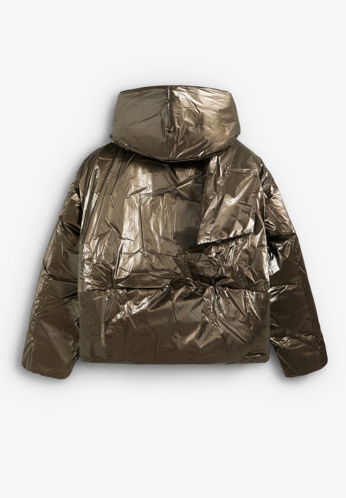SCSCARF SHINNY PUFFER COAT