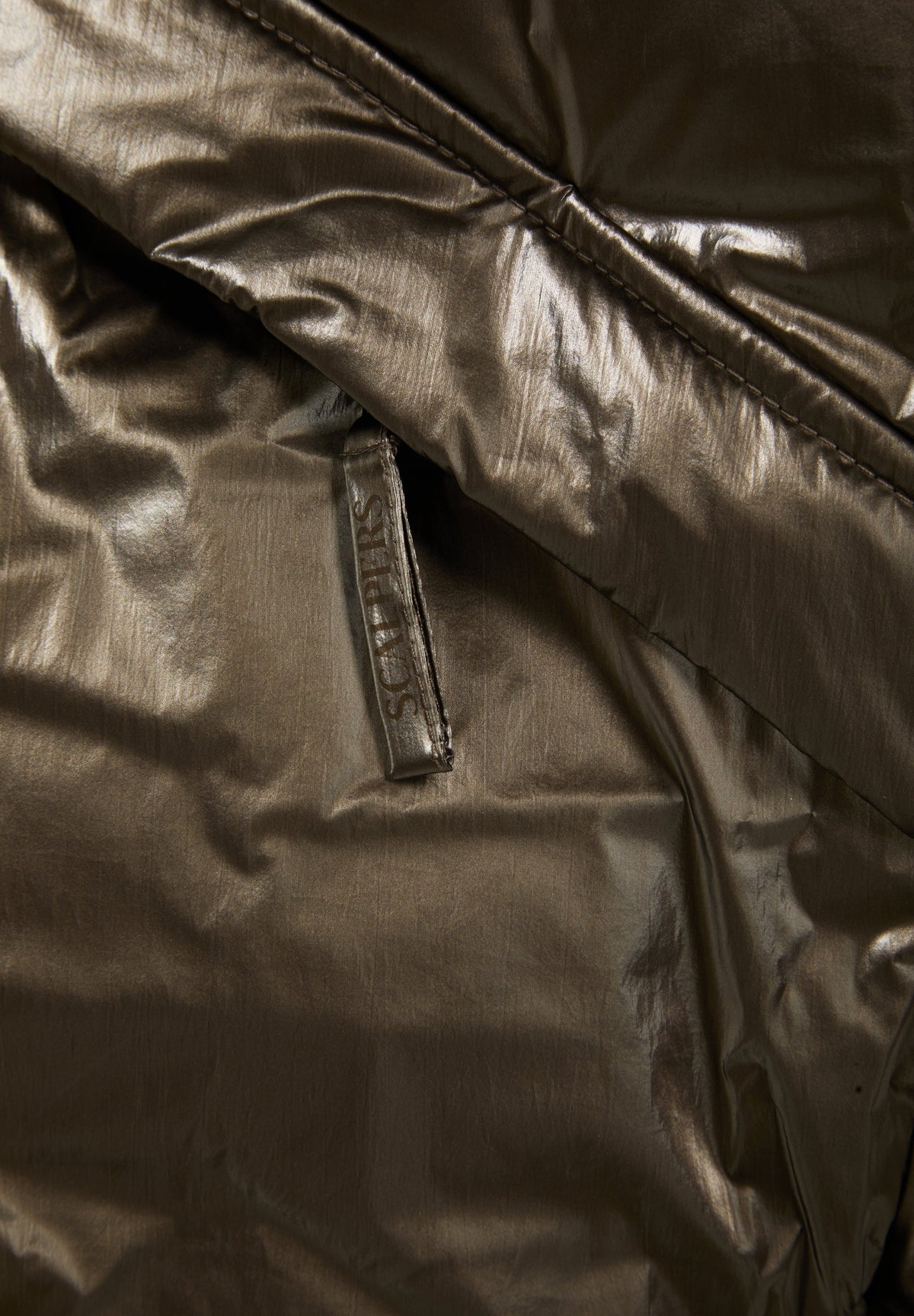 SCSCARF SHINNY PUFFER COAT