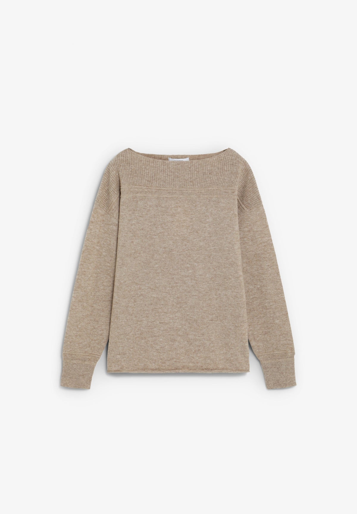 SWEATER DE LÃ COM DECOTE BARCO