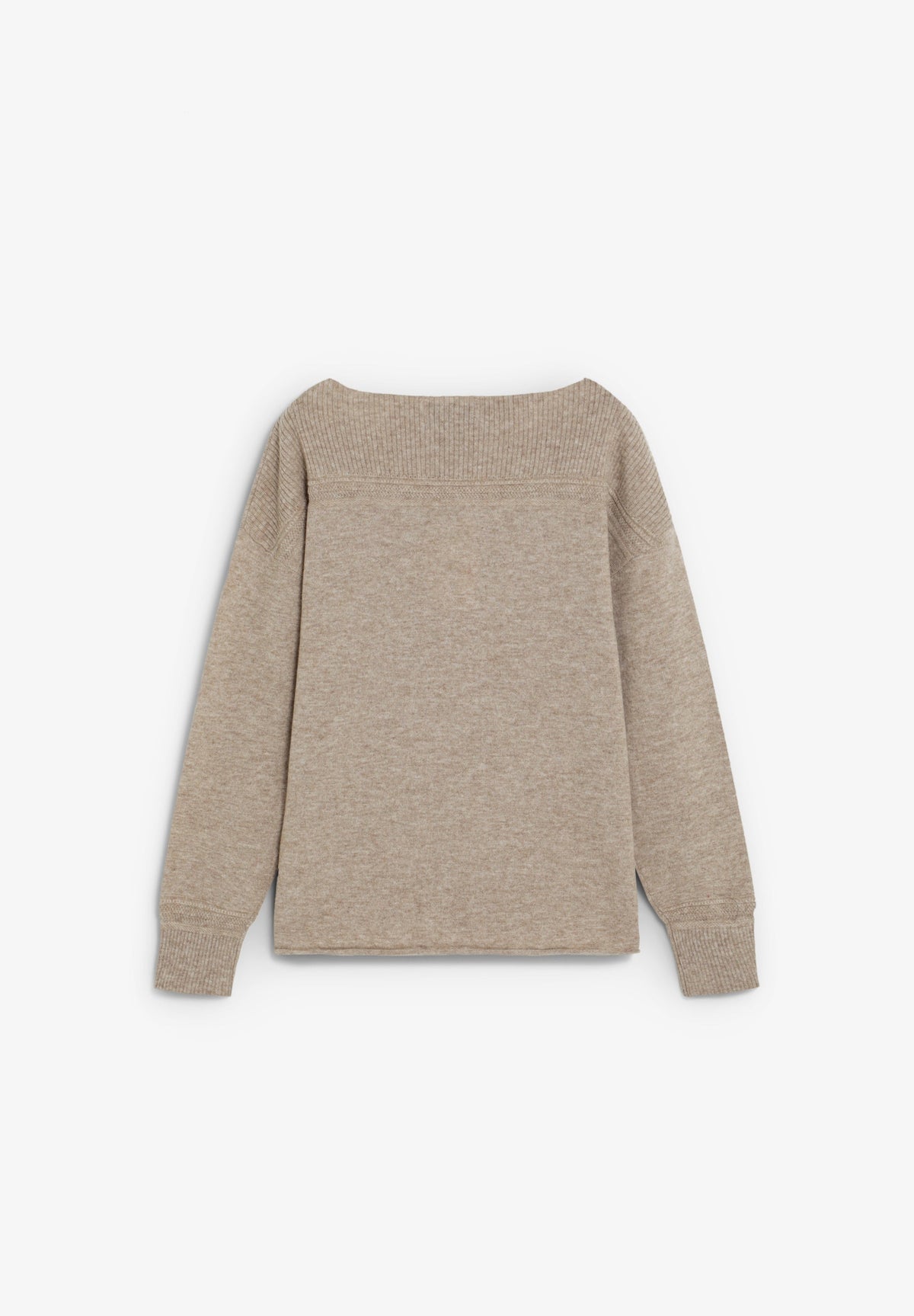 SWEATER DE LÃ COM DECOTE BARCO