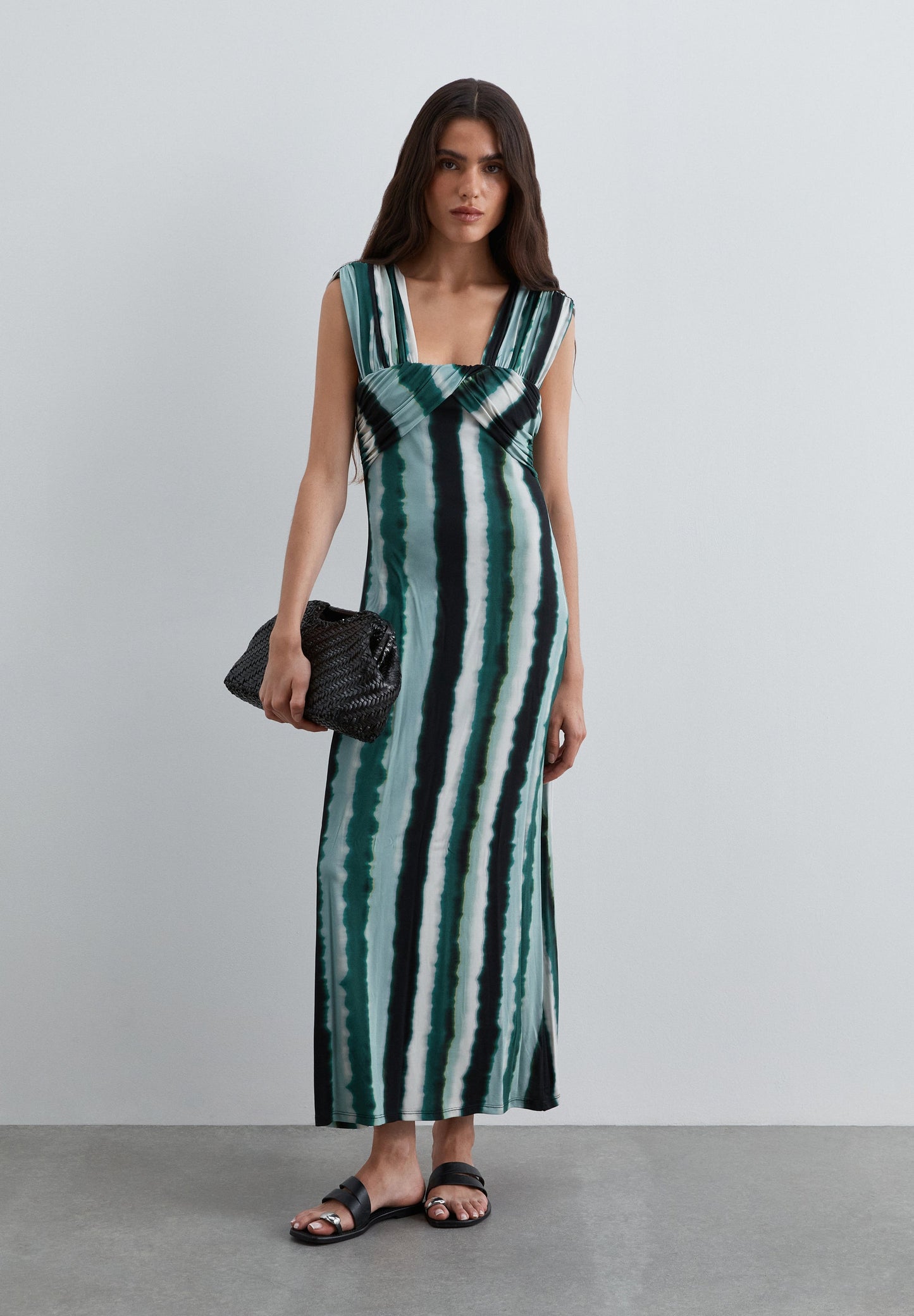 VESTIDO DRAPEADO PADRÃO TIE-DYE
