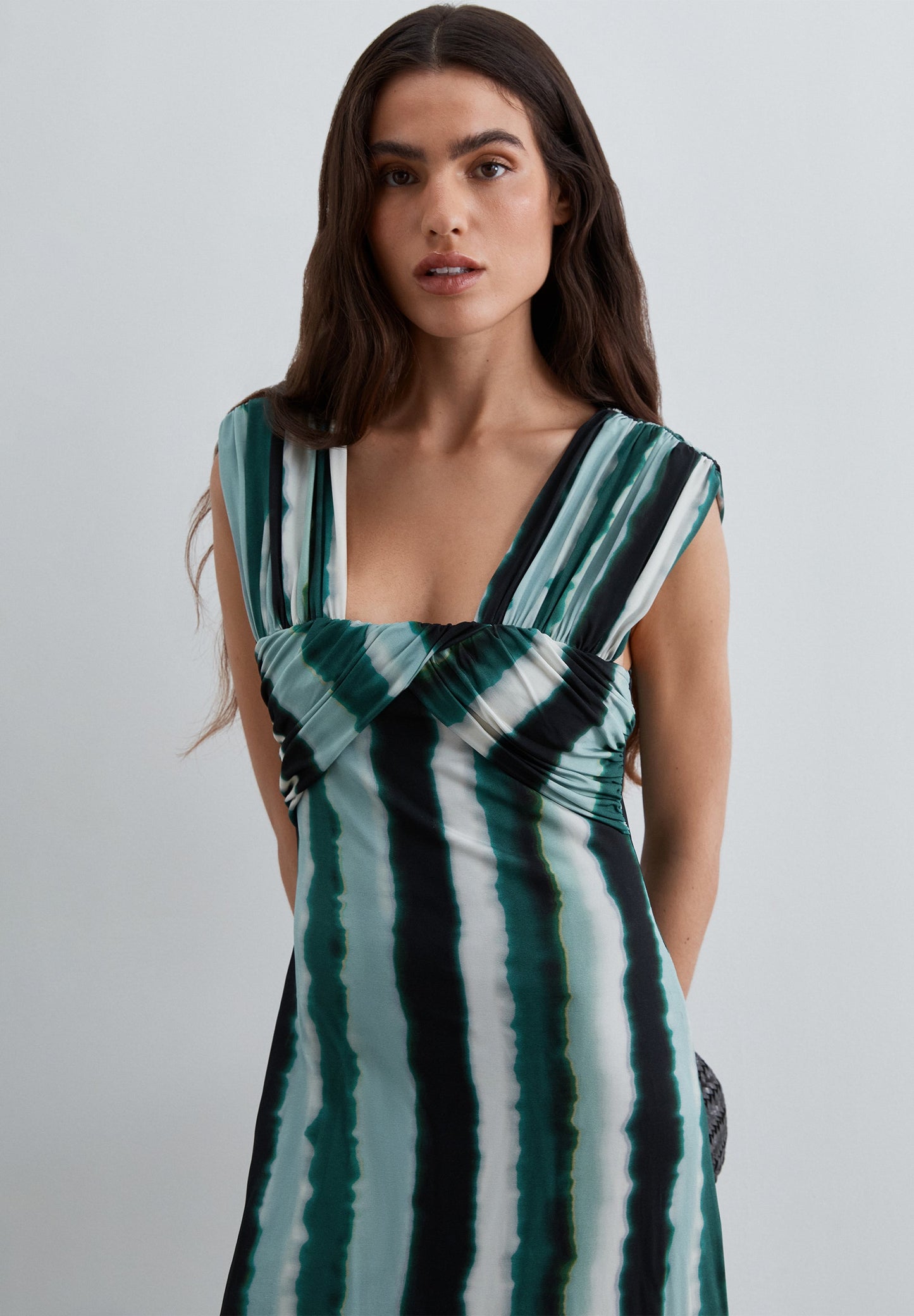 VESTIDO DRAPEADO PADRÃO TIE-DYE