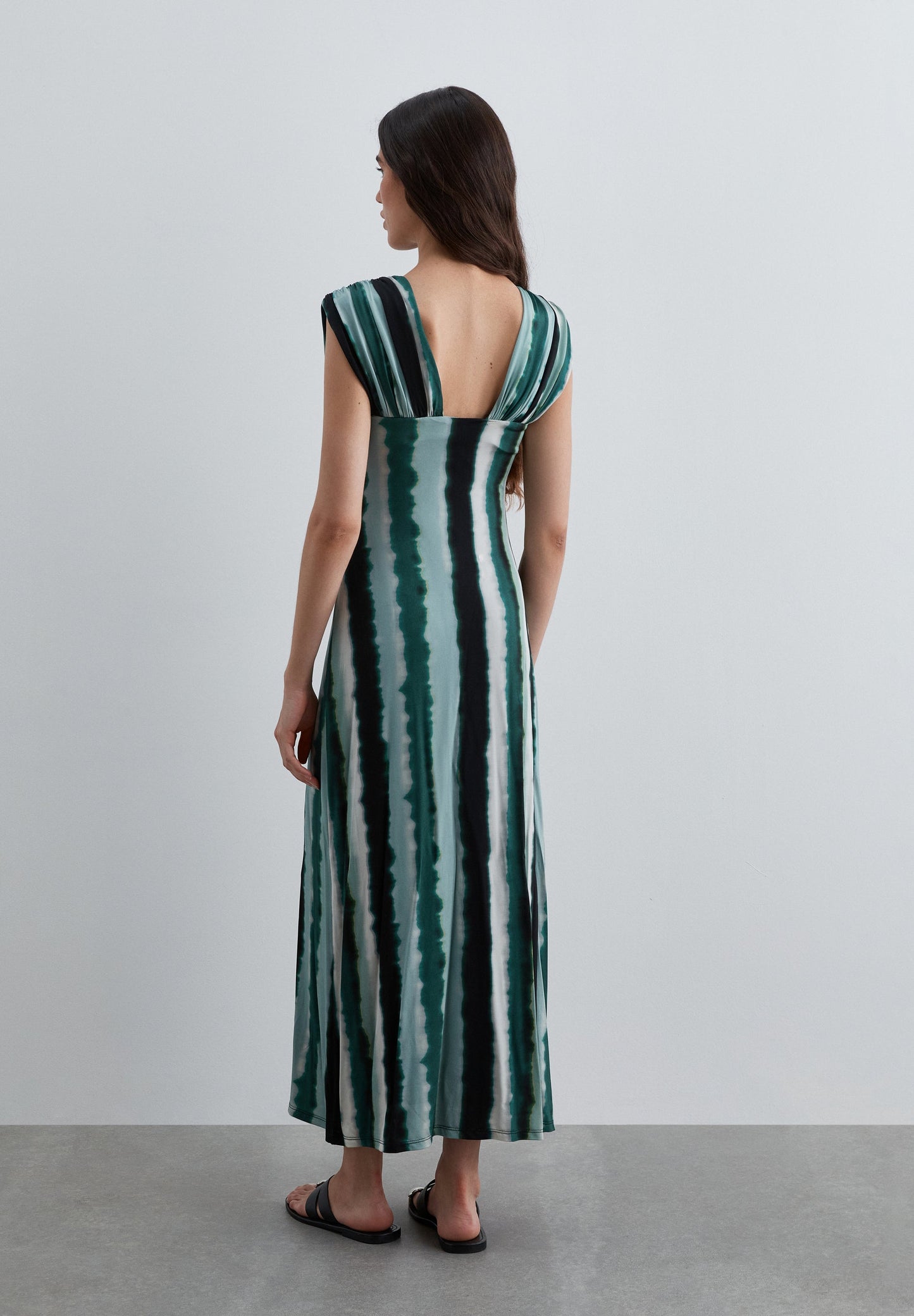 VESTIDO DRAPEADO PADRÃO TIE-DYE