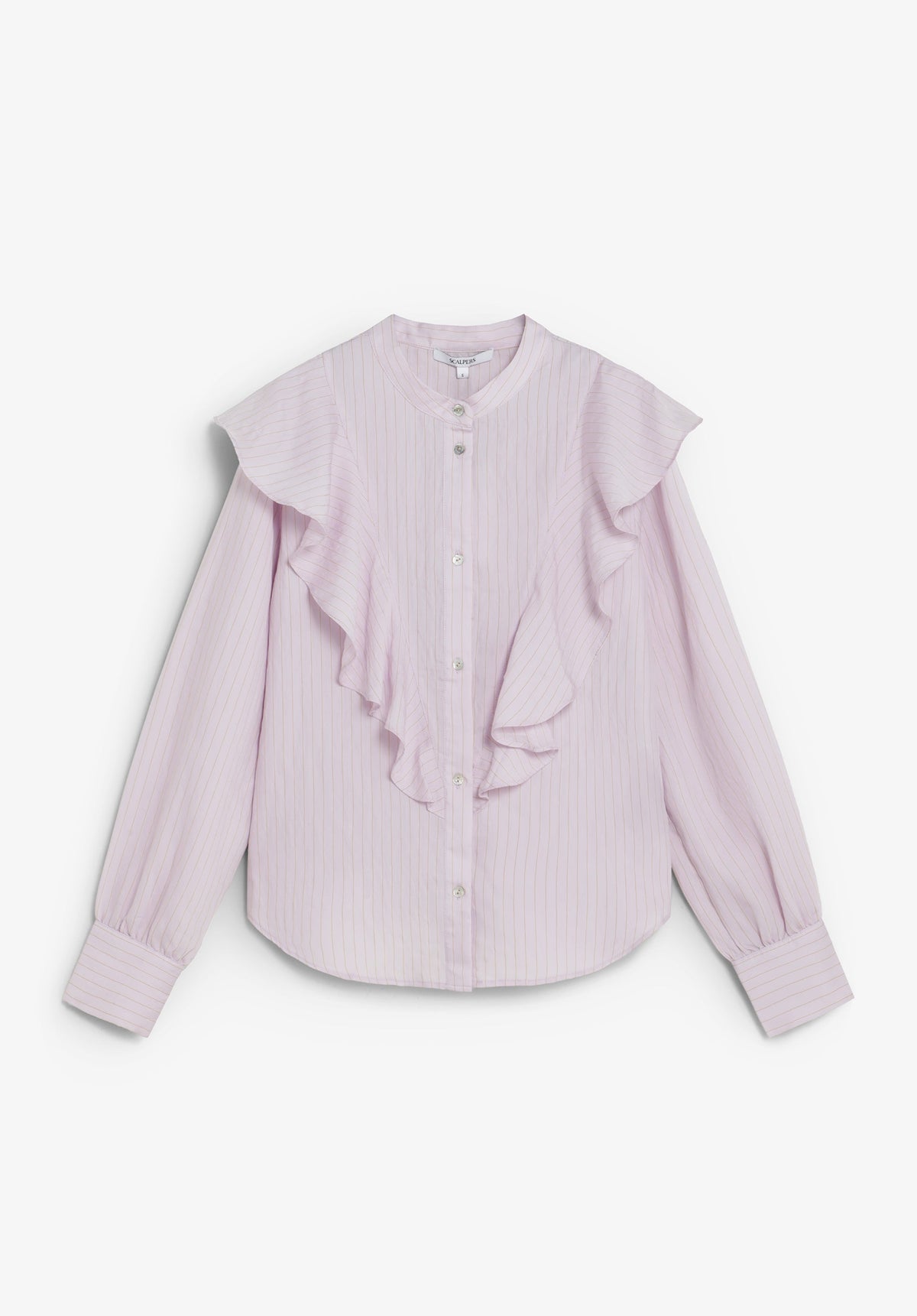 CAMISA ÀS RISCAS COM FOLHOS