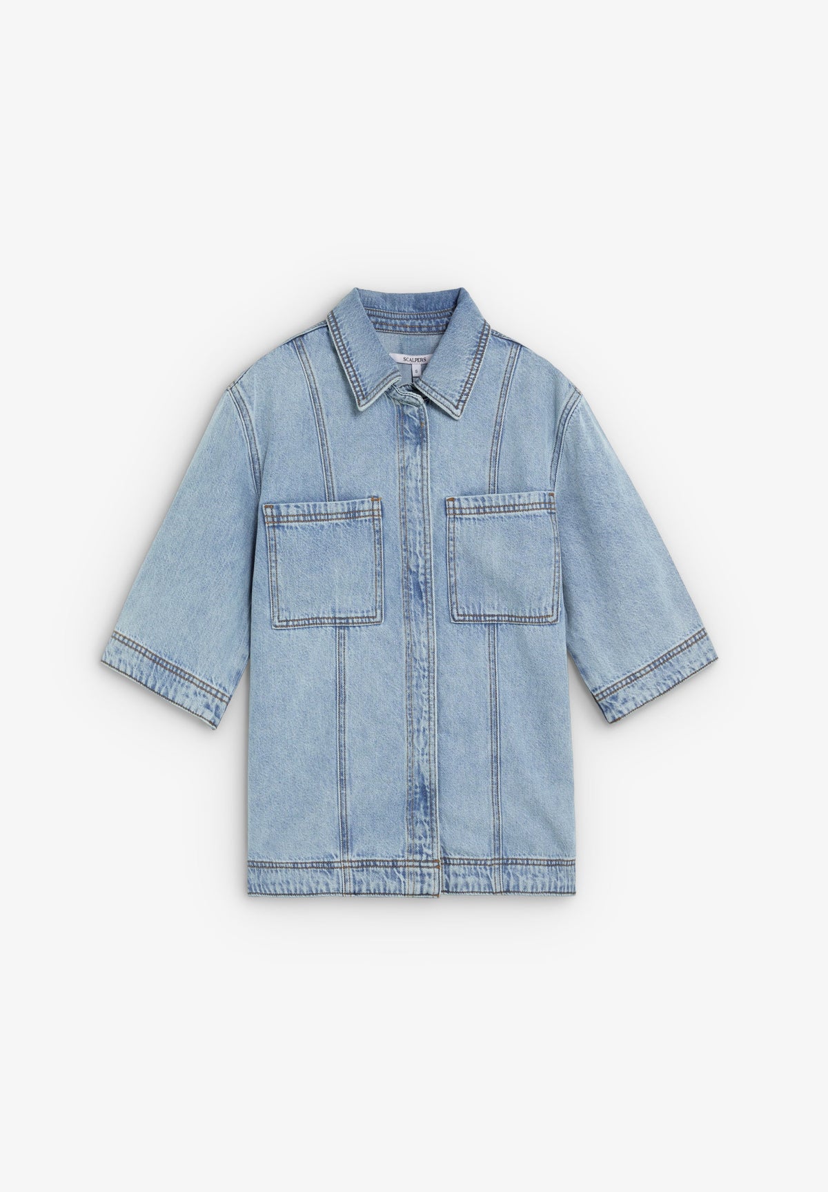 CAMISA DENIM COM BOLSOS